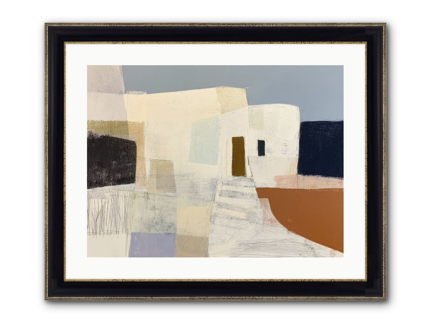 Silent Witness Framed Print - Black & Gold 24x18