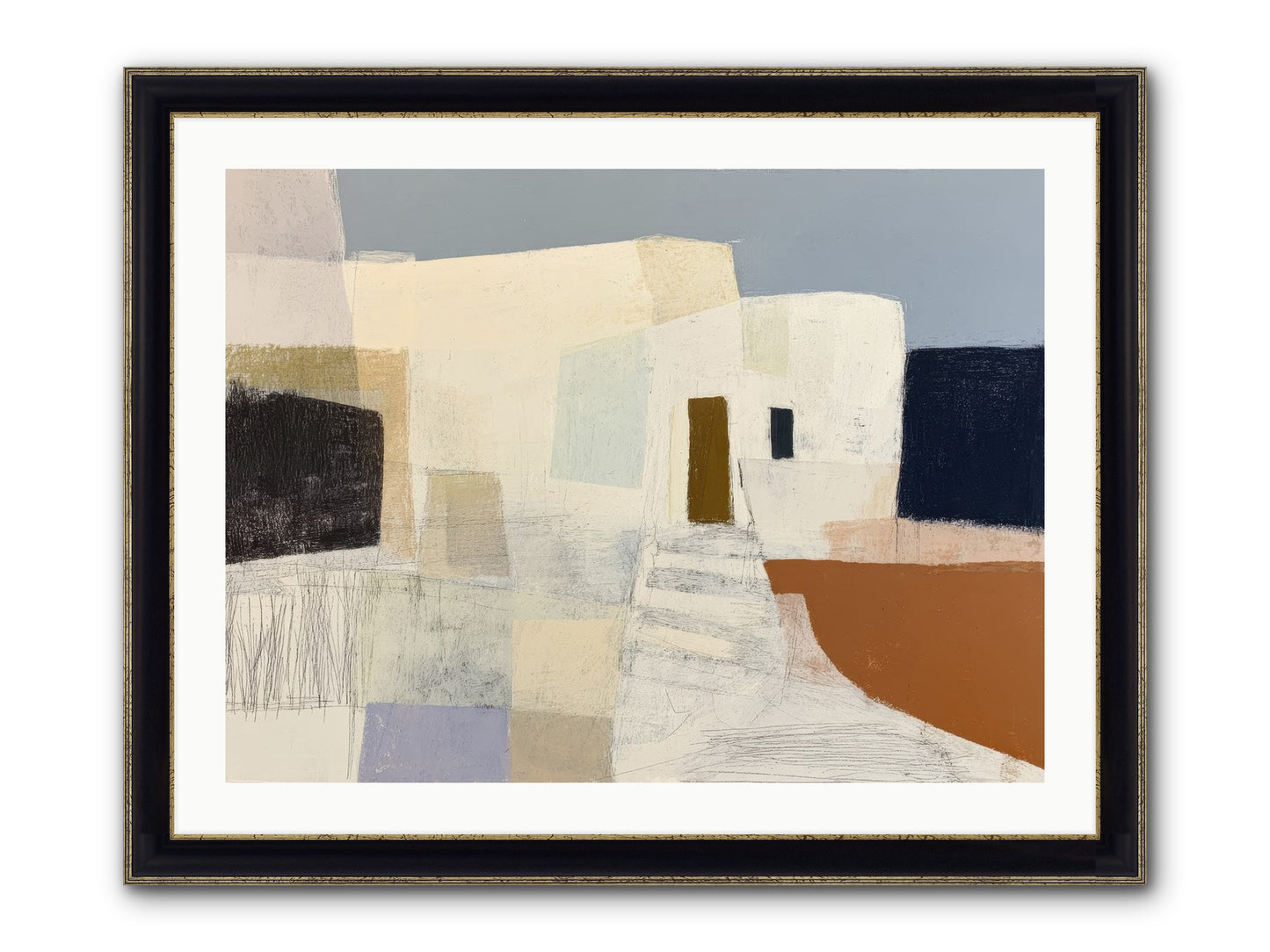 Silent Witness Framed Print - Black & Gold 32x24