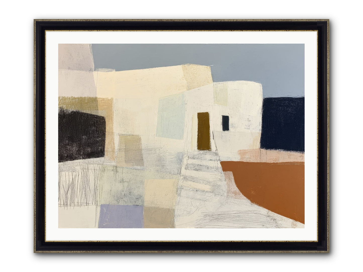 Silent Witness Framed Print - Black & Gold 40x30