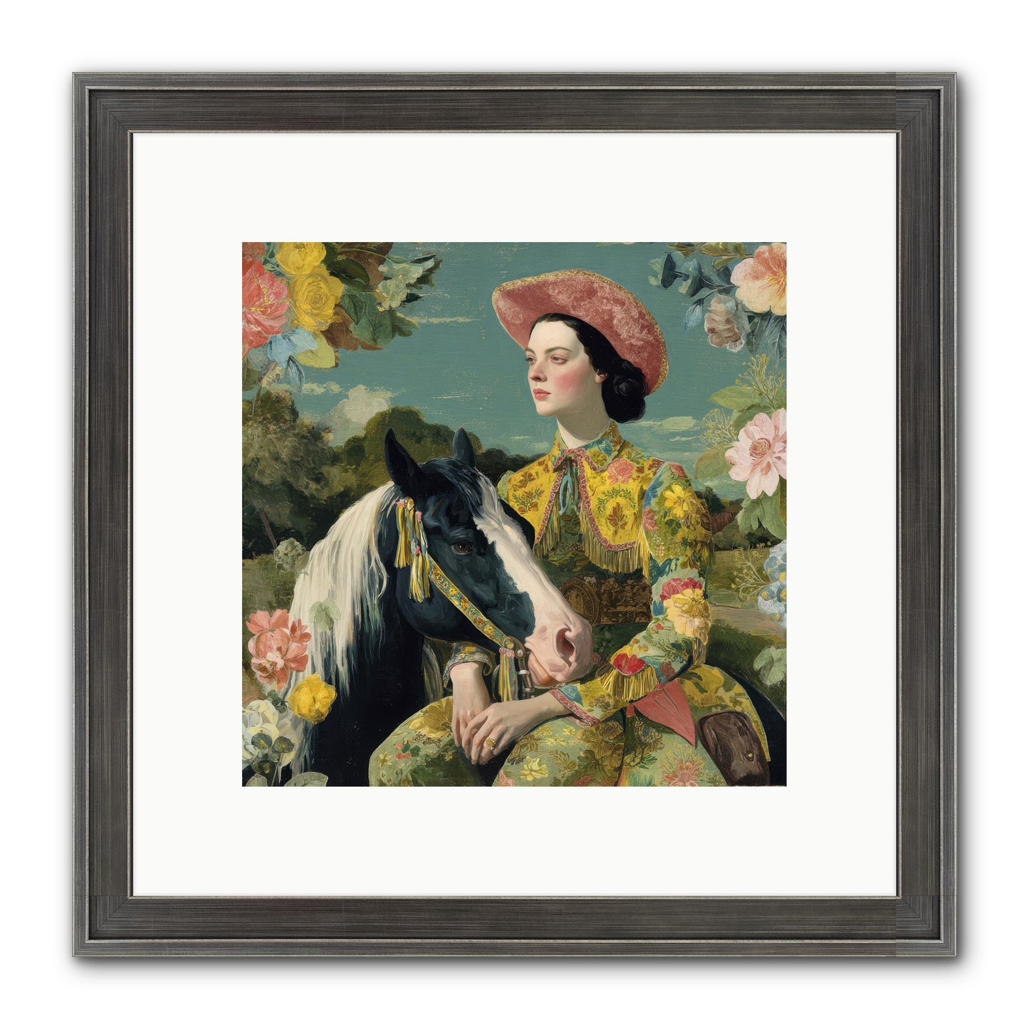 Silhouetted In The Gloaming Framed Print - Slimwoods Black/Silver 10x10
