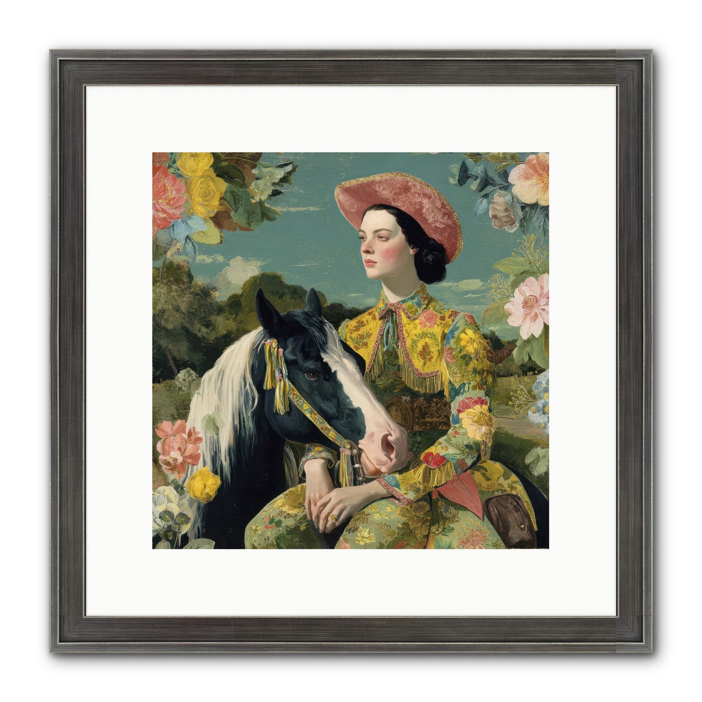Silhouetted In The Gloaming Framed Print - Slimwoods Black/Silver 12x12
