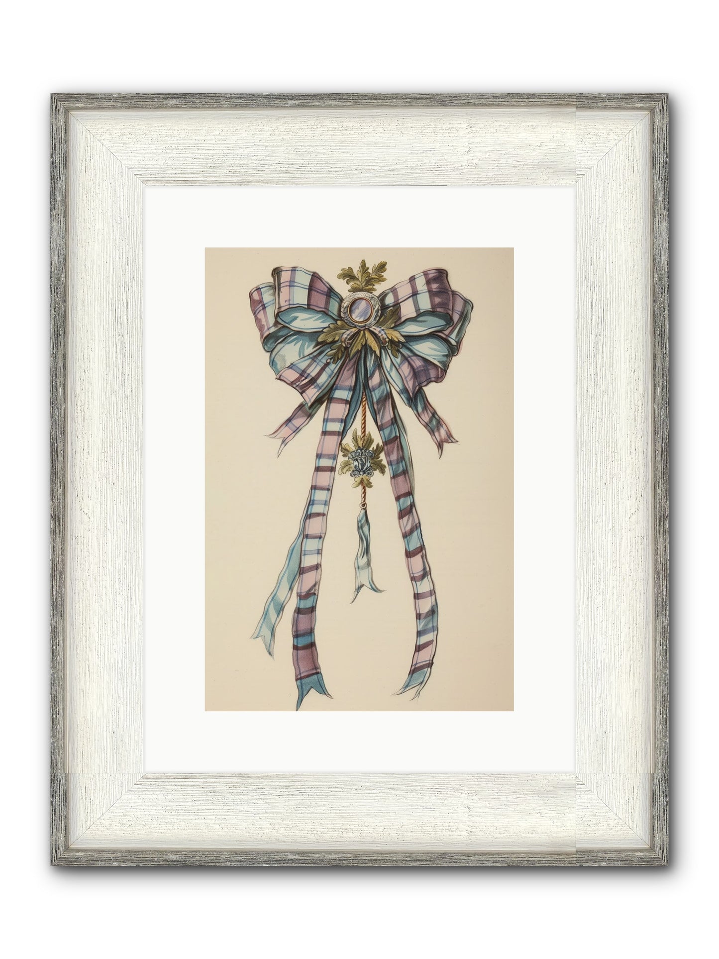 Silk Cascade Framed Print - Driftwood White 10x15