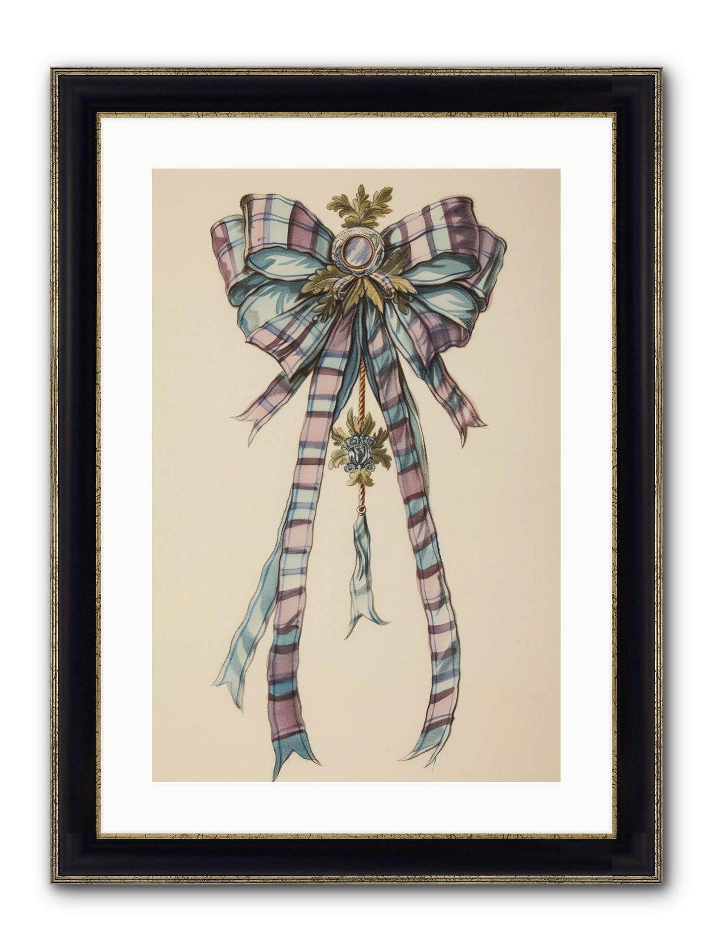 Silk Cascade Framed Print - Black & Gold 16x24