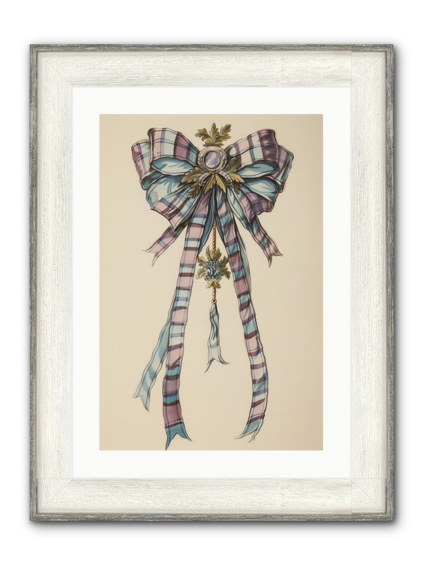 Silk Cascade Framed Print - Driftwood White 16x24