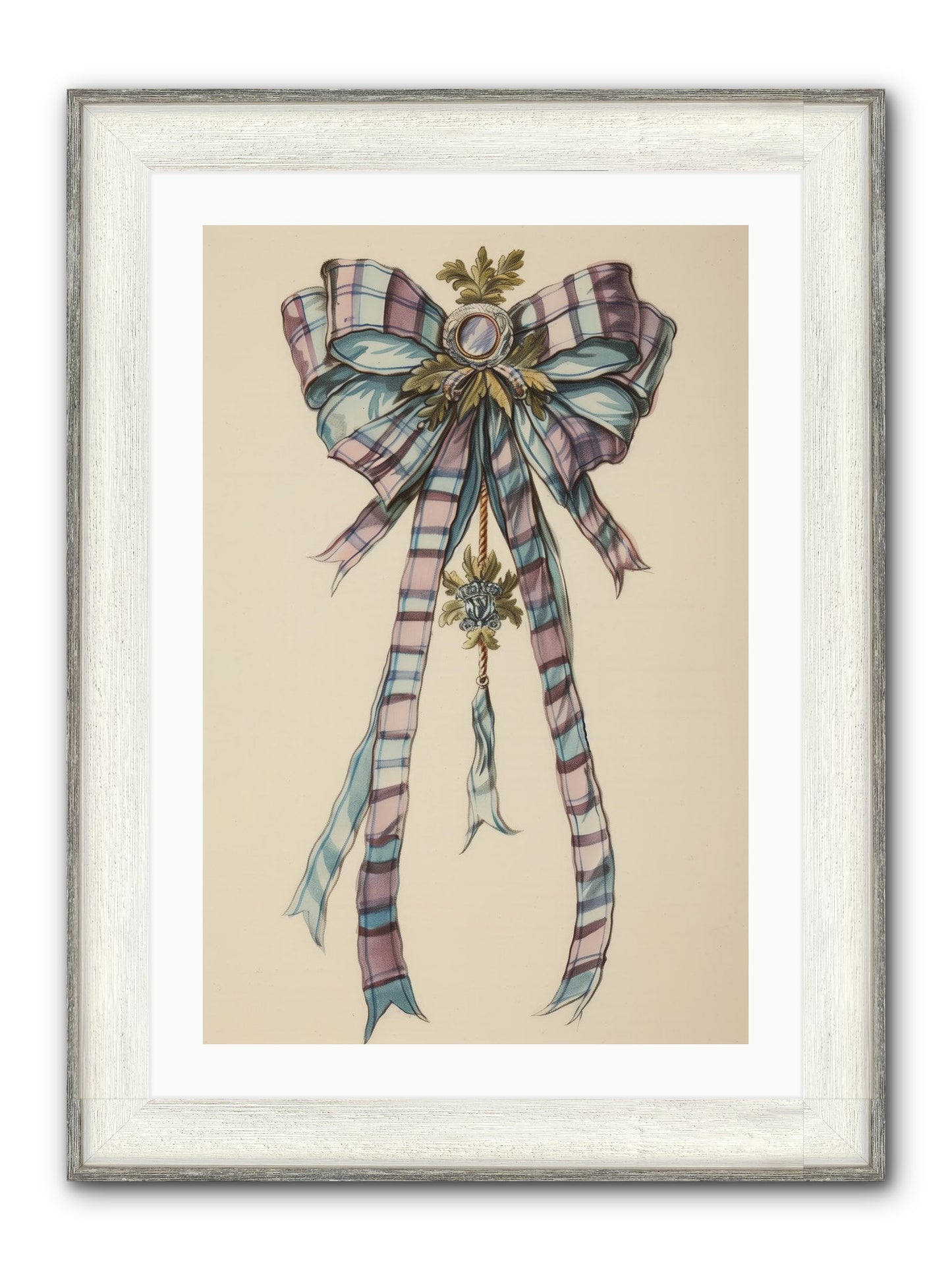 Silk Cascade Framed Print - Driftwood White 20x30