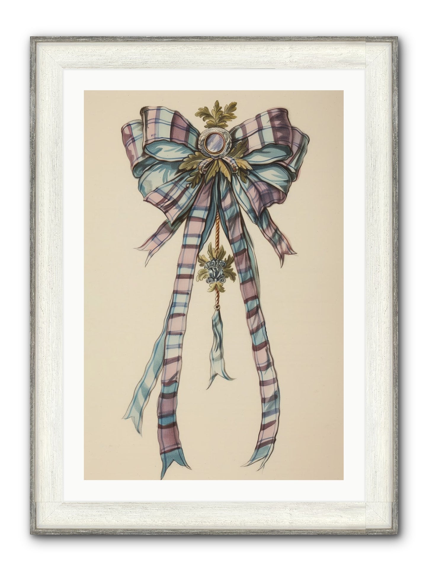 Silk Cascade Framed Print - Driftwood White 24x36