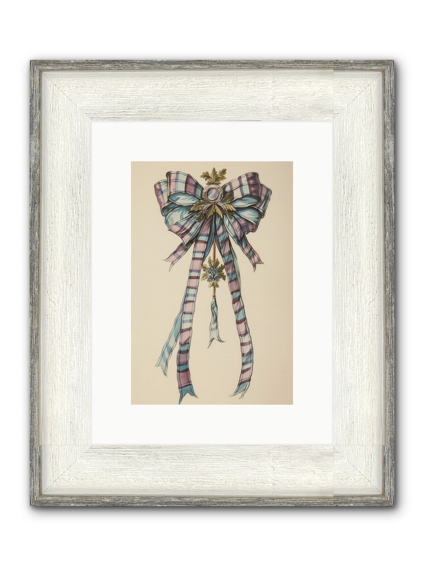 Silk Cascade Framed Print - Driftwood White 8x12