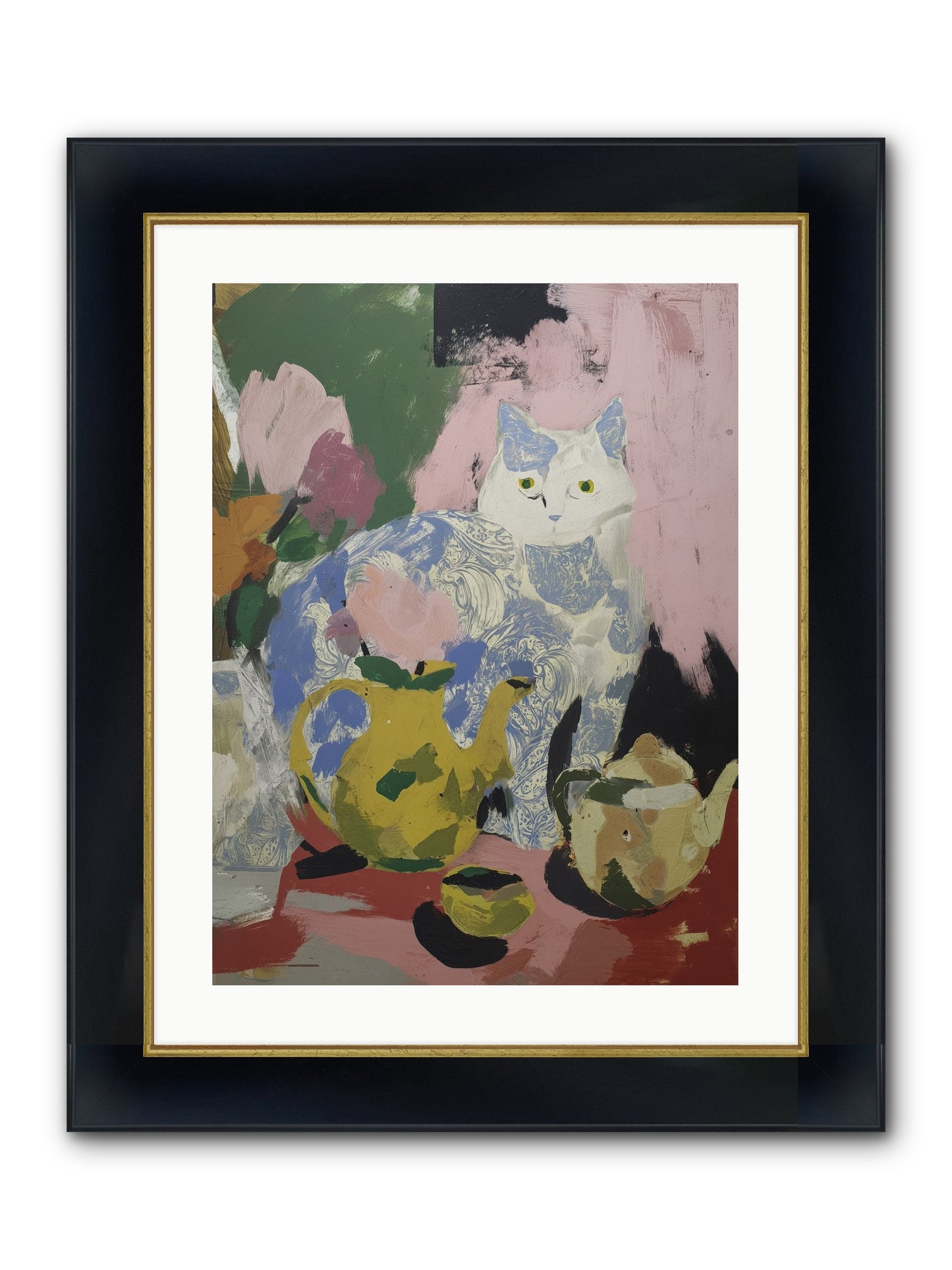 Silk Purse Framed Print - Wide Black w/Gold 18x24