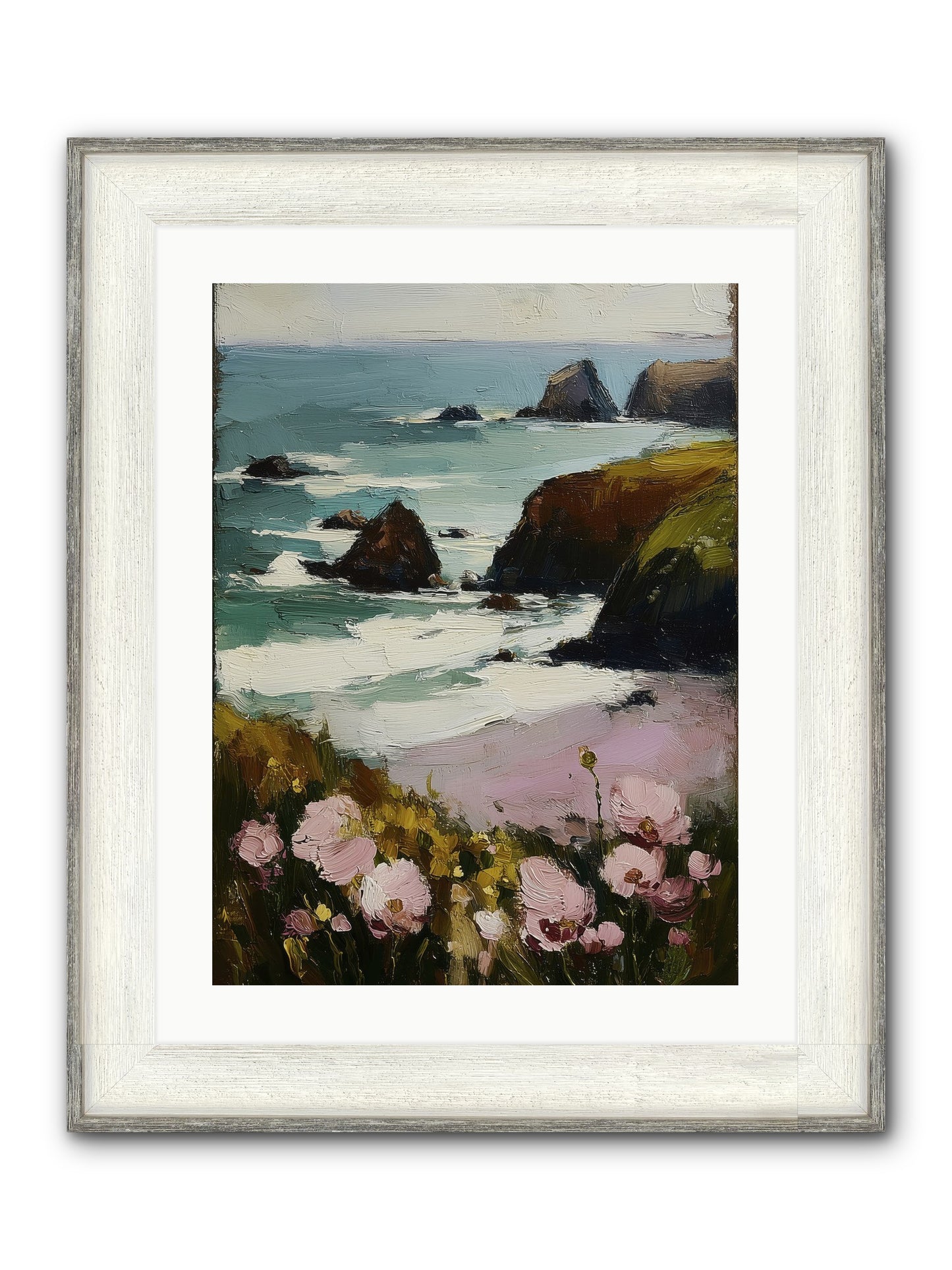 Silk-Spun Hours Framed Print - Driftwood White 18x24