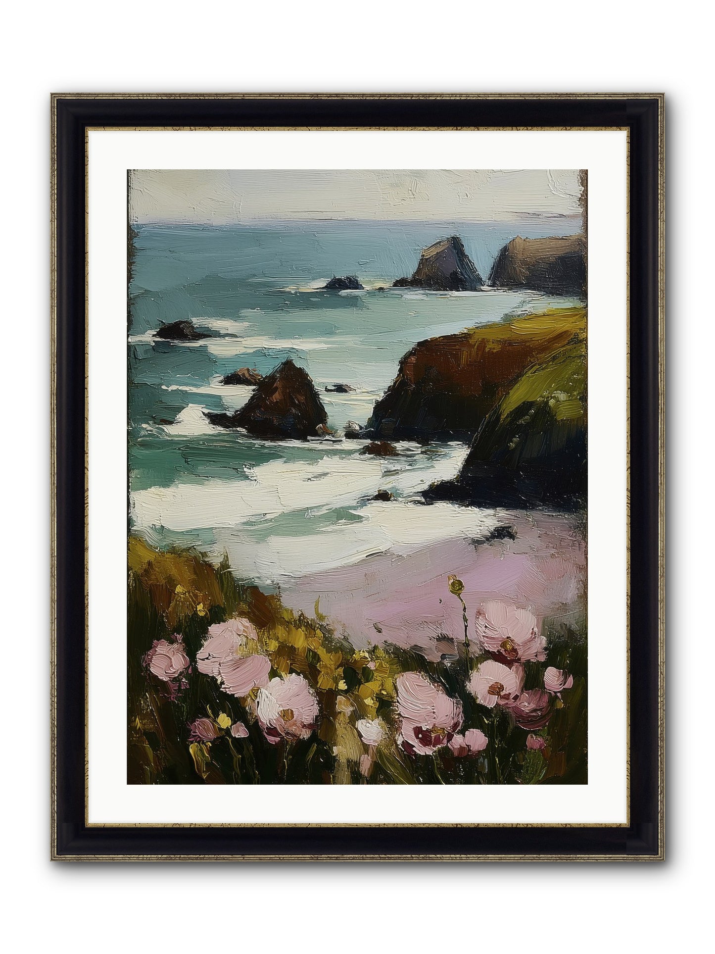Silk-Spun Hours Framed Print - Black & Gold 24x32
