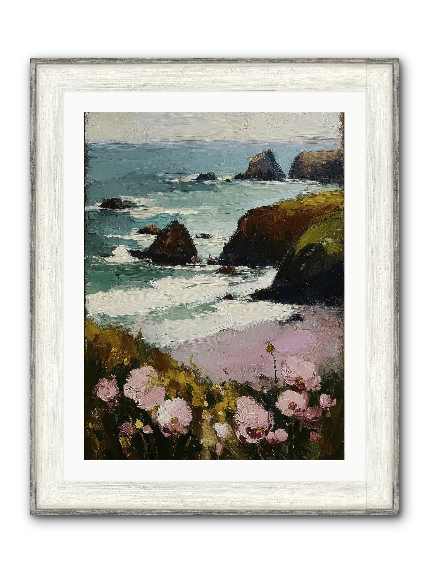 Silk-Spun Hours Framed Print - Driftwood White 24x32