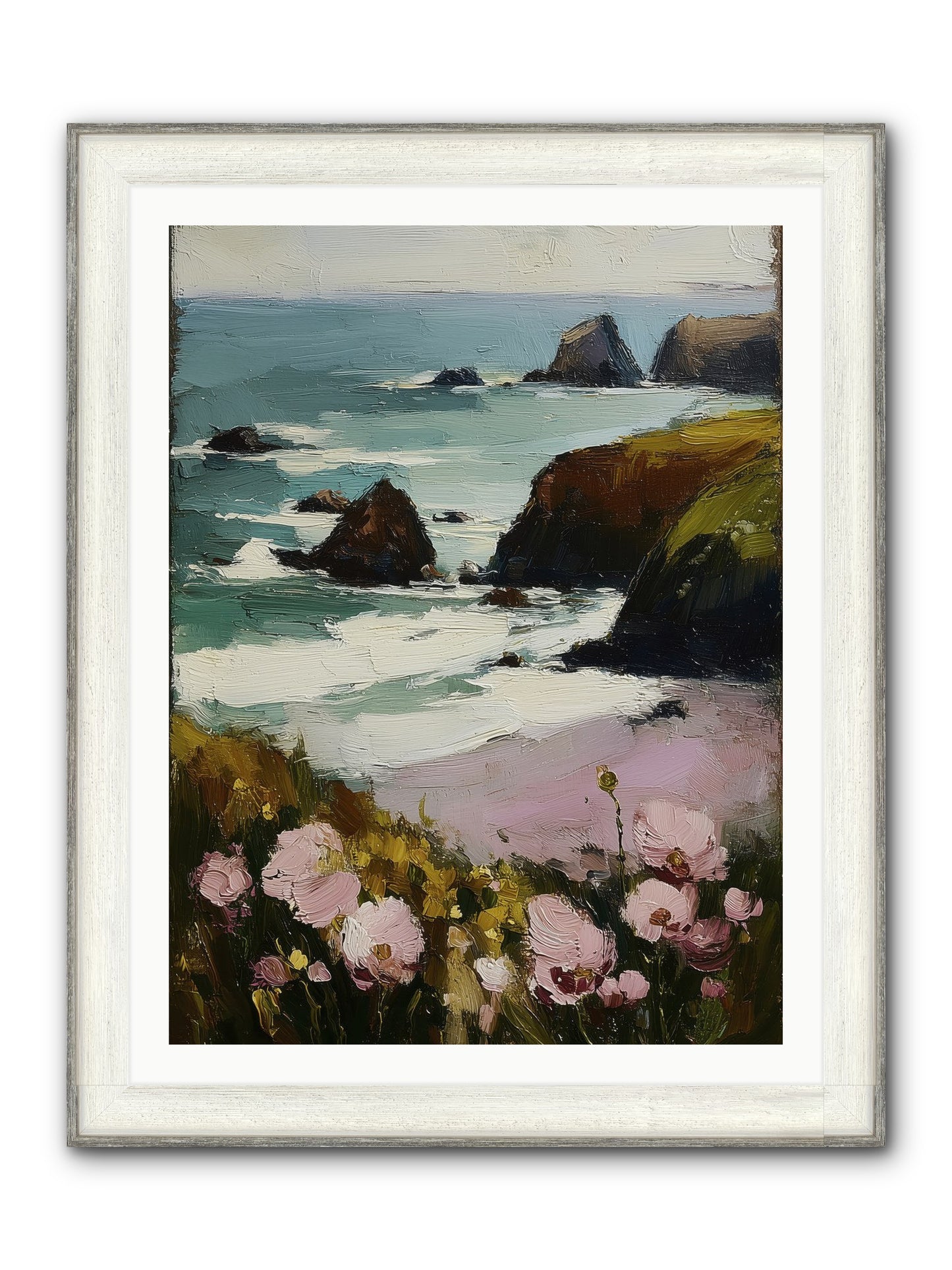 Silk-Spun Hours Framed Print - Driftwood White 30x40