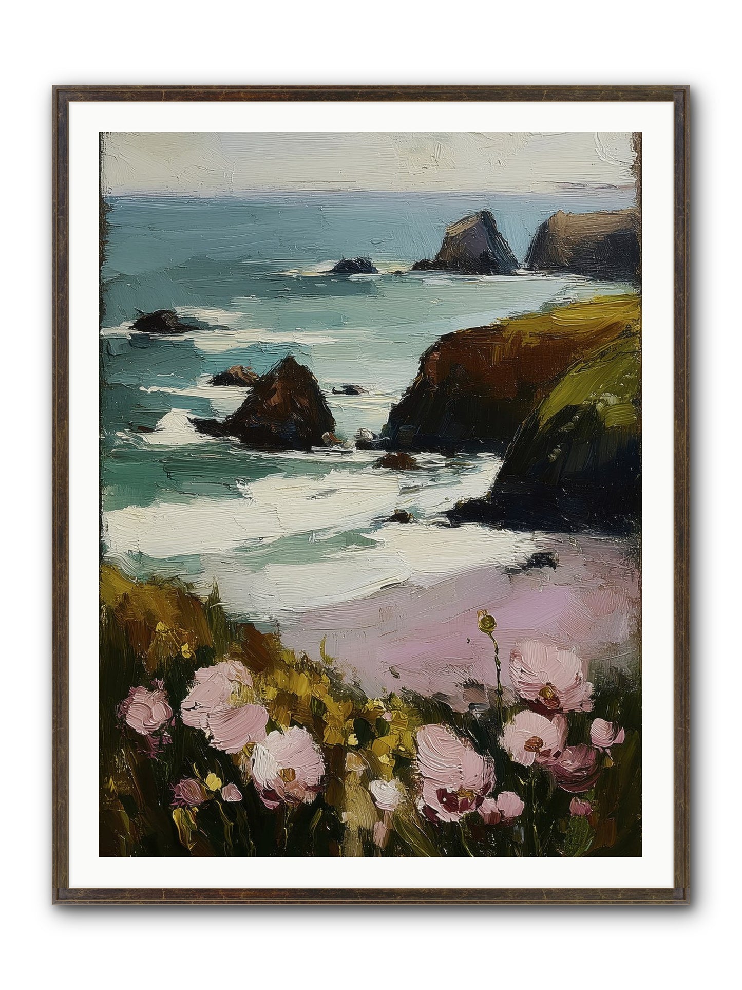 Silk-Spun Hours Framed Print - Slimwoods Black/Gold 36x48