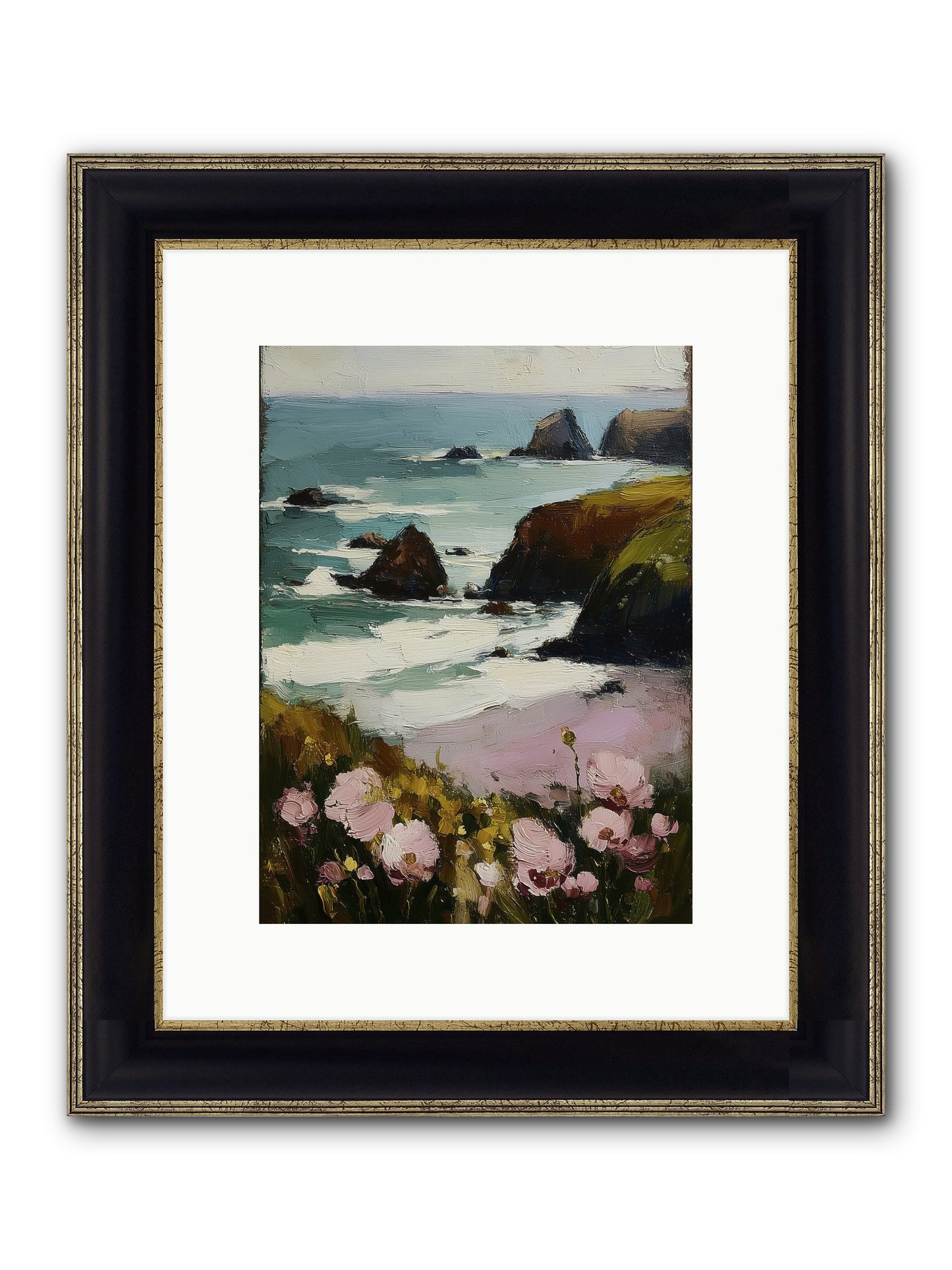 Silk-Spun Hours Framed Print - Black & Gold 9x12