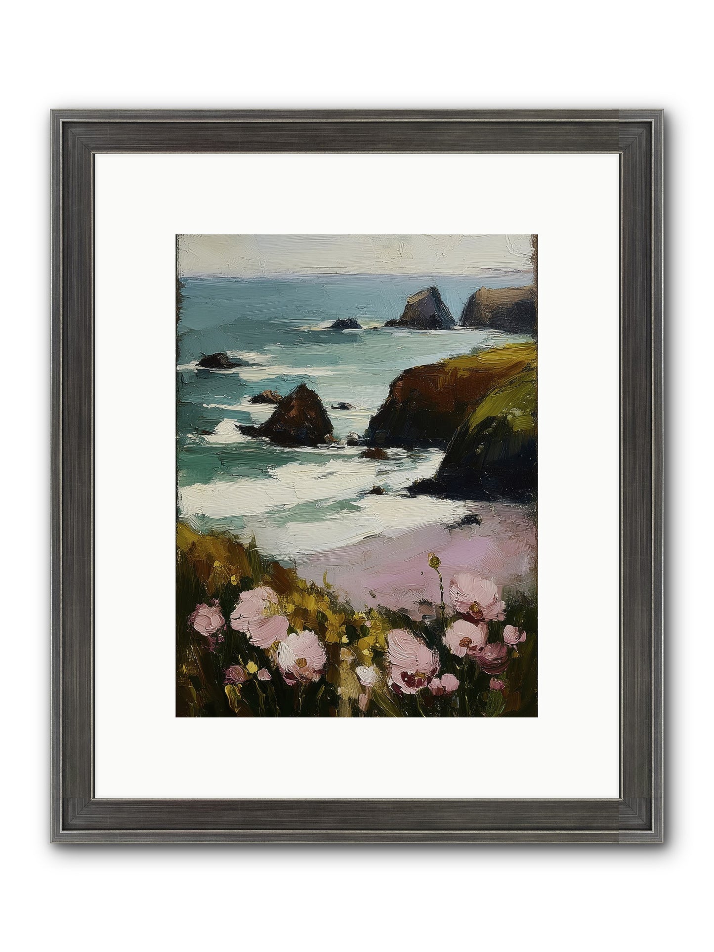 Silk-Spun Hours Framed Print - Slimwoods Black/Silver 9x12