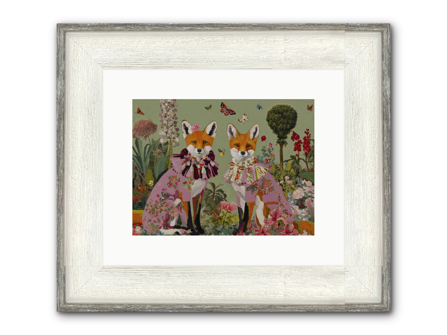 Silk Trace Framed Print - Driftwood White 12x9