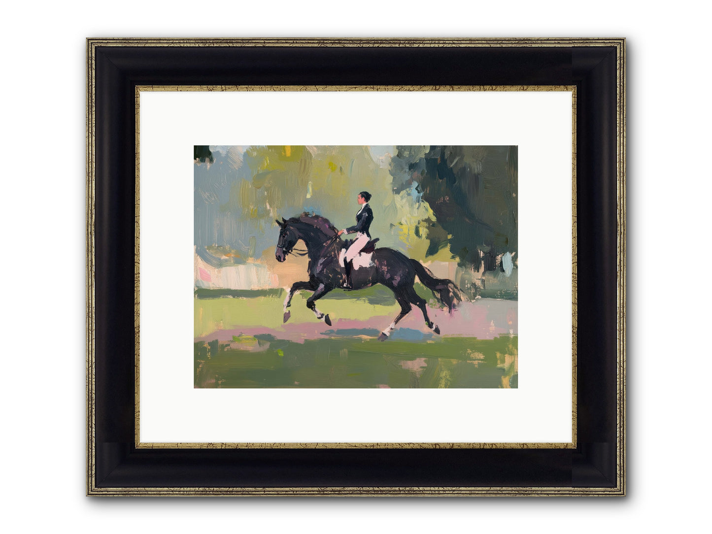 Silken Precision Framed Print - Black & Gold 12x9