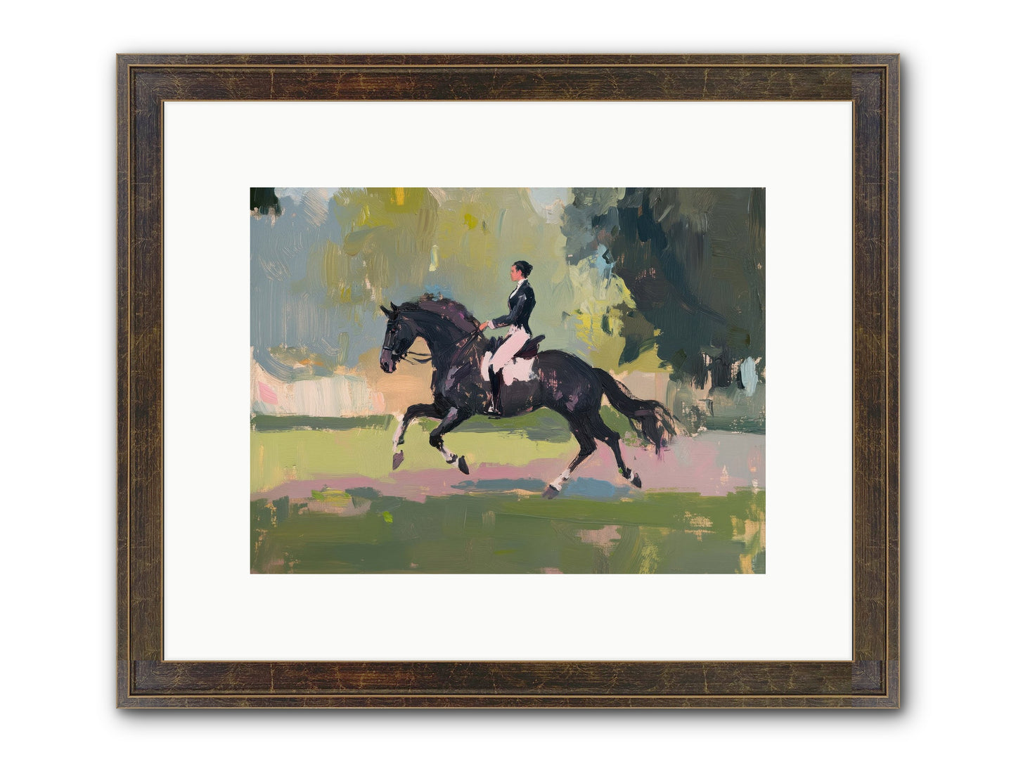 Silken Precision Framed Print - Slimwoods Black/Gold 12x9