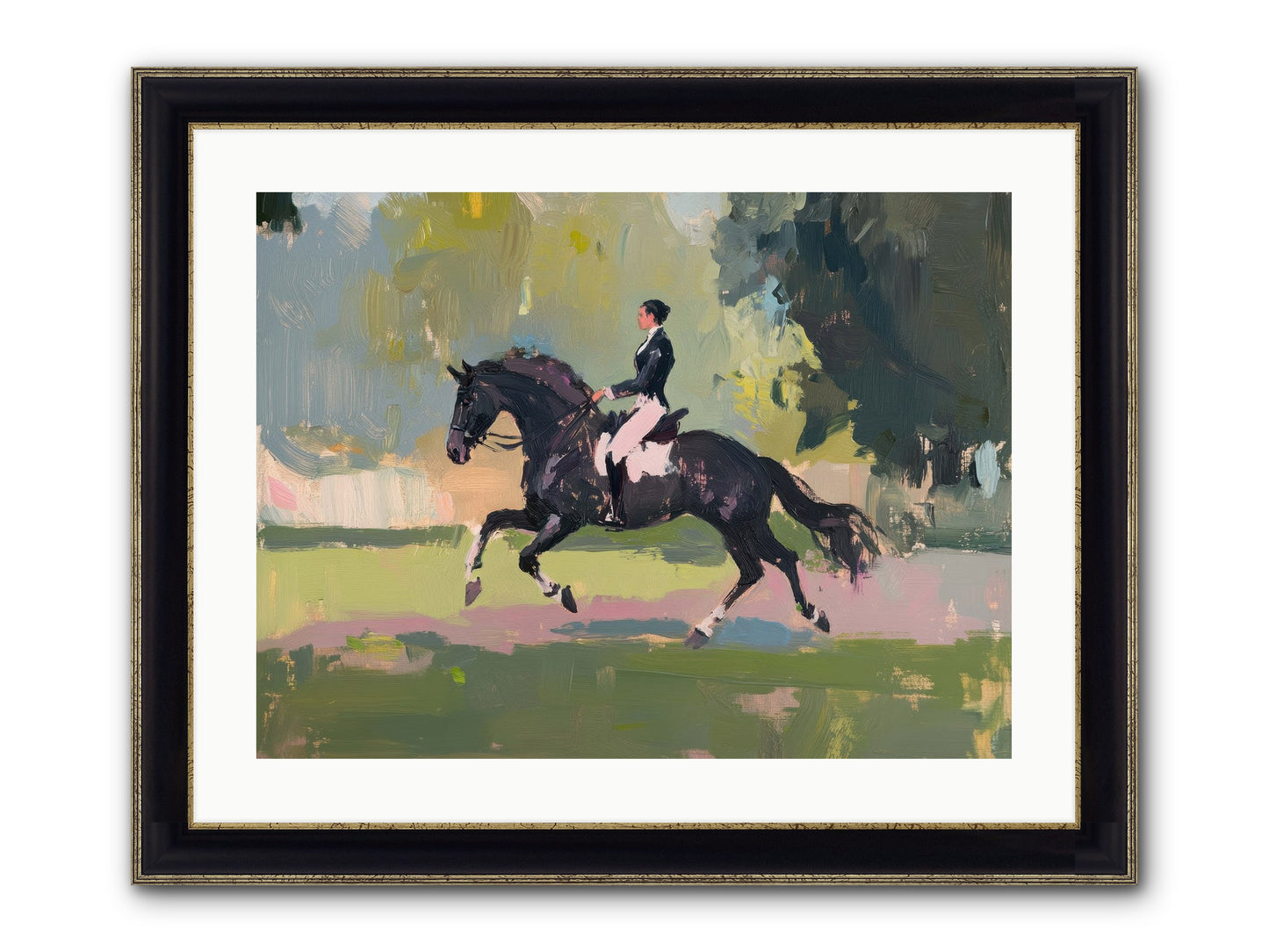 Silken Precision Framed Print - Black & Gold 24x18