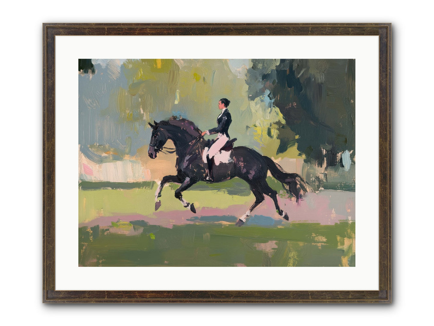 Silken Precision Framed Print - Slimwoods Black/Gold 24x18