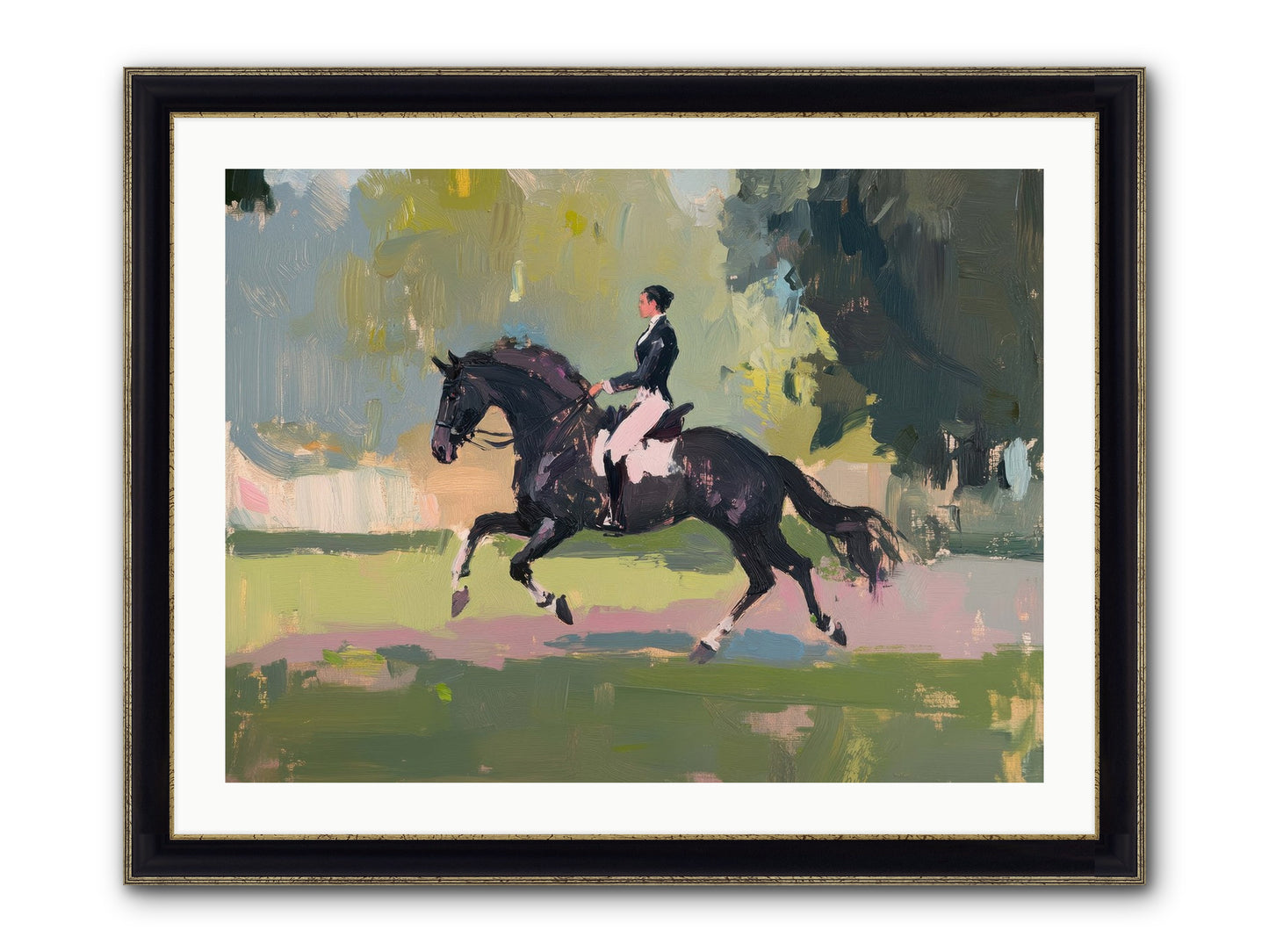 Silken Precision Framed Print - Black & Gold 32x24