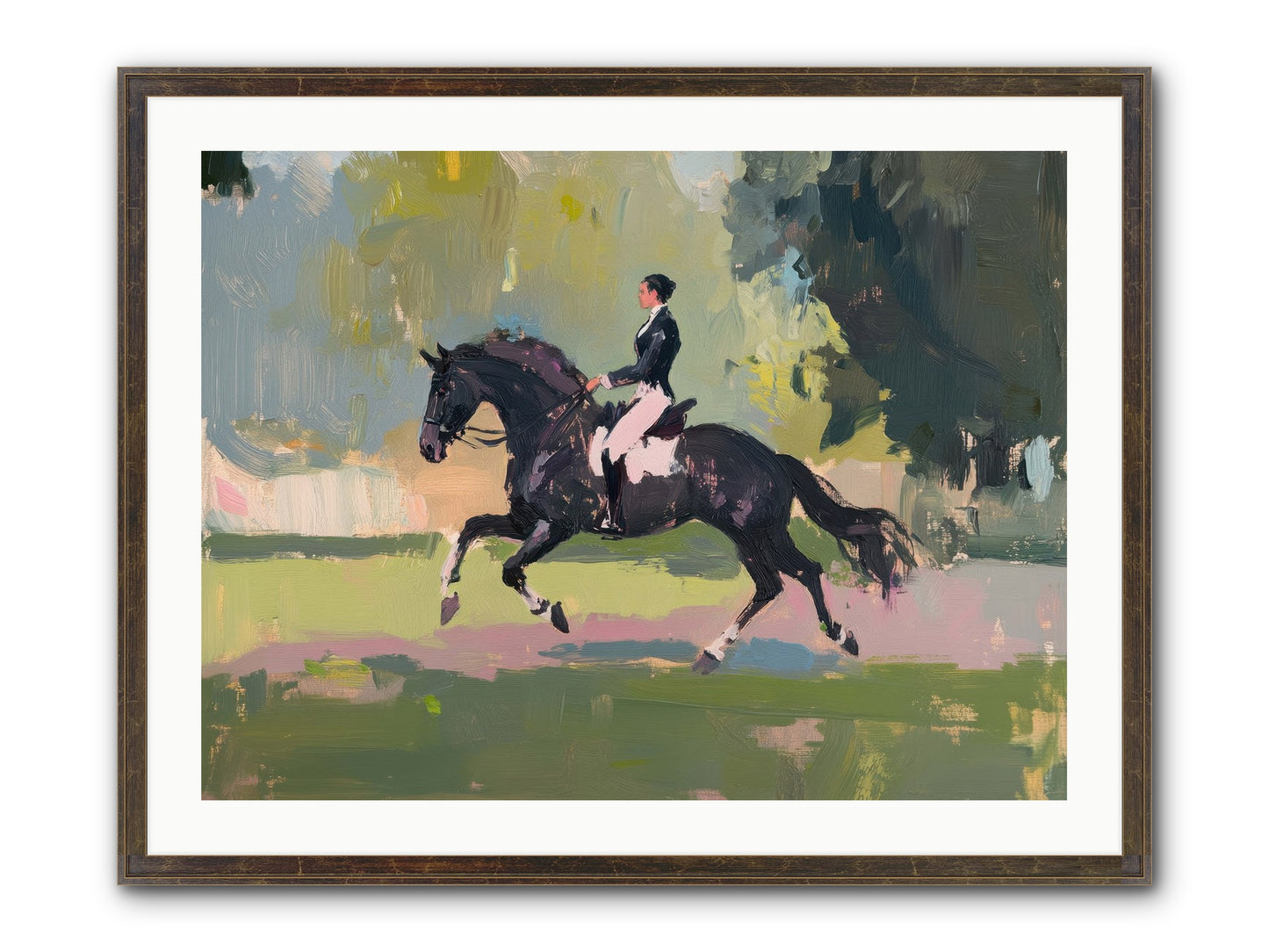 Silken Precision Framed Print - Slimwoods Black/Gold 32x24