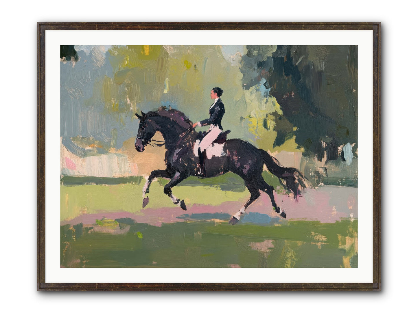 Silken Precision Framed Print - Slimwoods Black/Gold 40x30