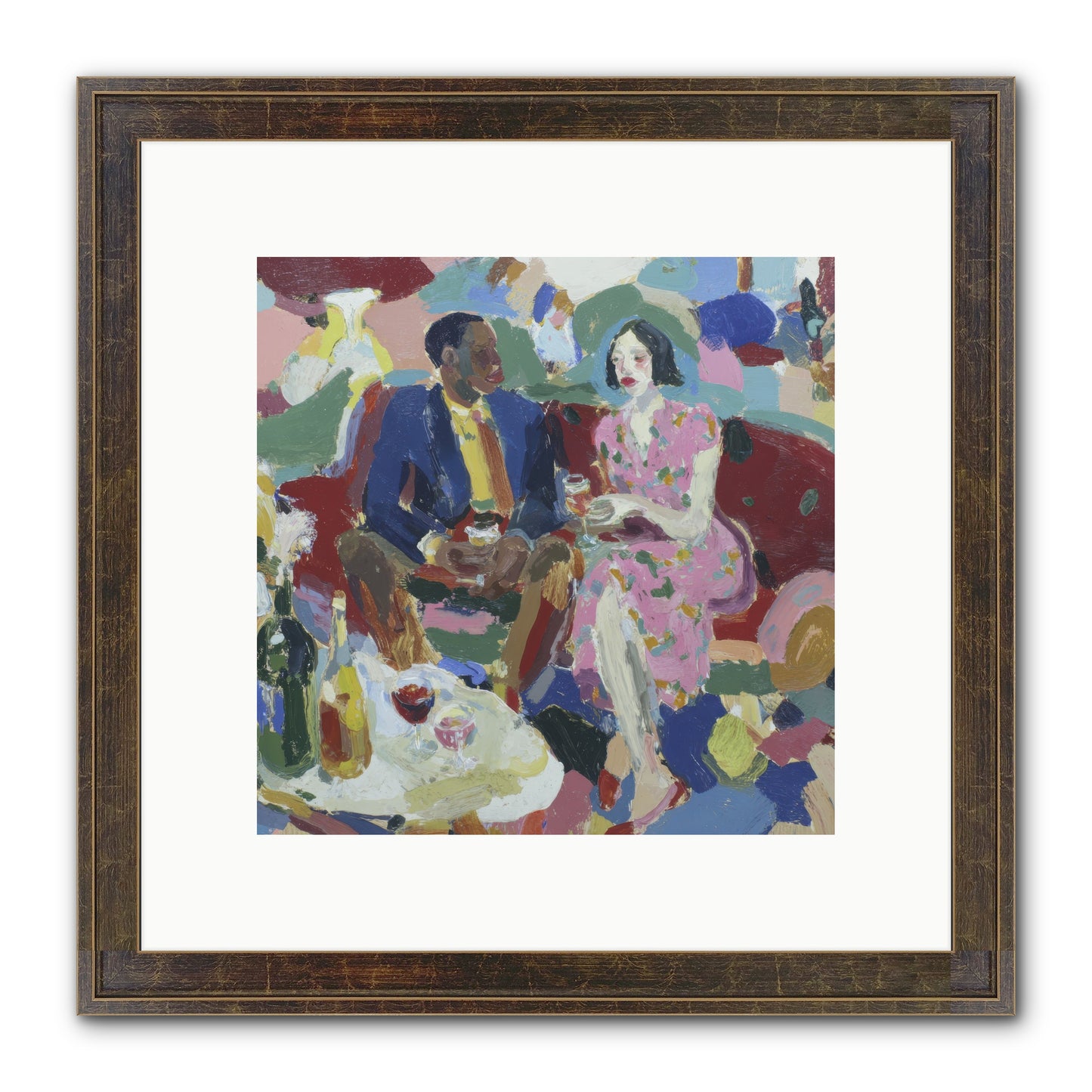 Silkweather Framed Print - Slimwoods Black/Gold 10x10