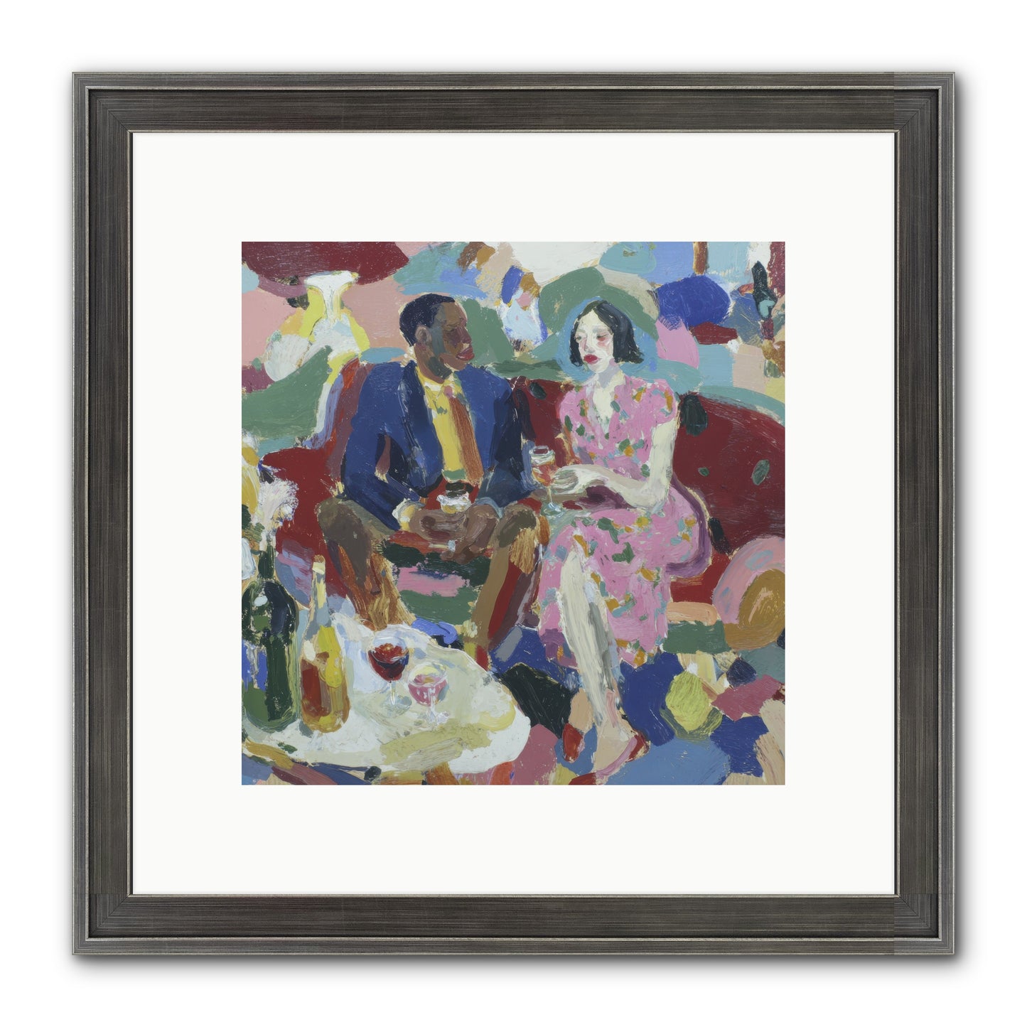 Silkweather Framed Print - Slimwoods Black/Silver 10x10
