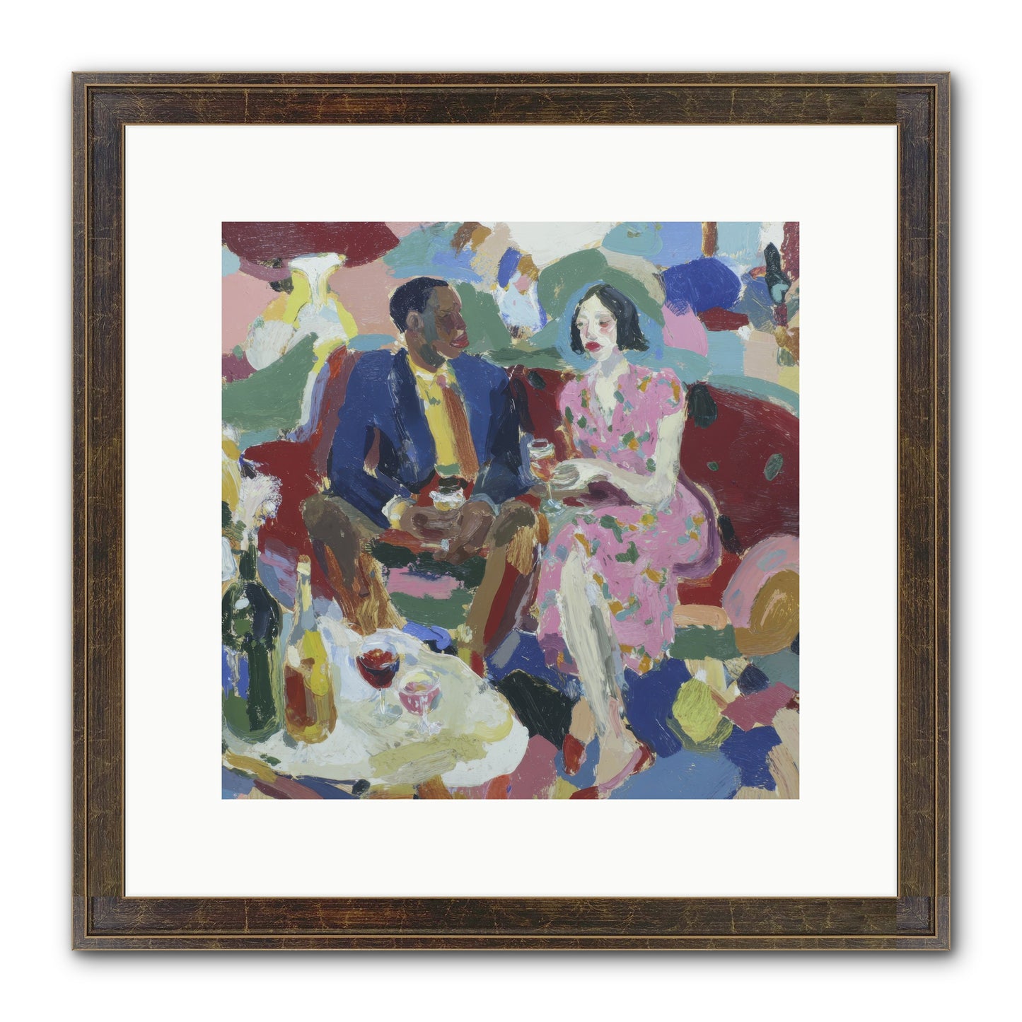 Silkweather Framed Print - Slimwoods Black/Gold 12x12