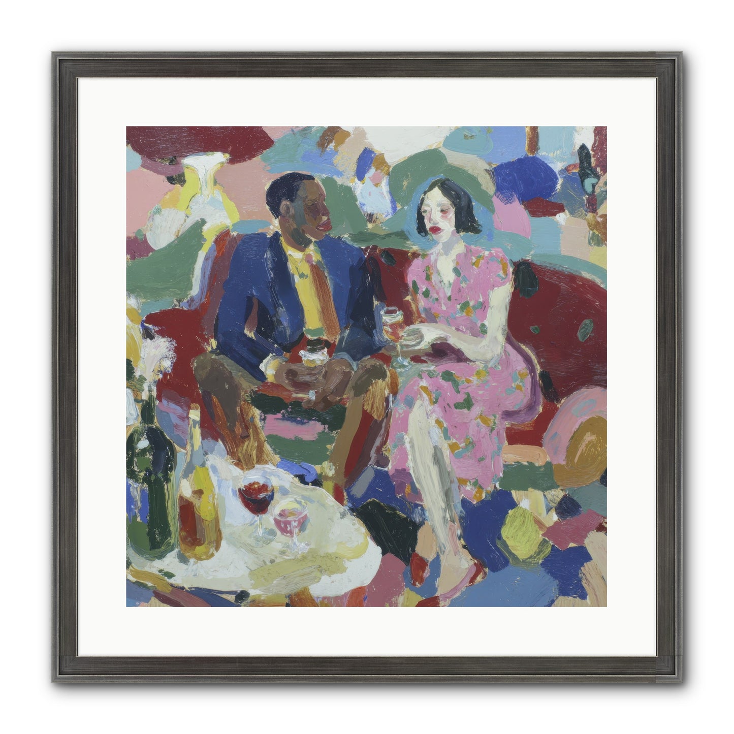 Silkweather Framed Print - Slimwoods Black/Silver 20x20