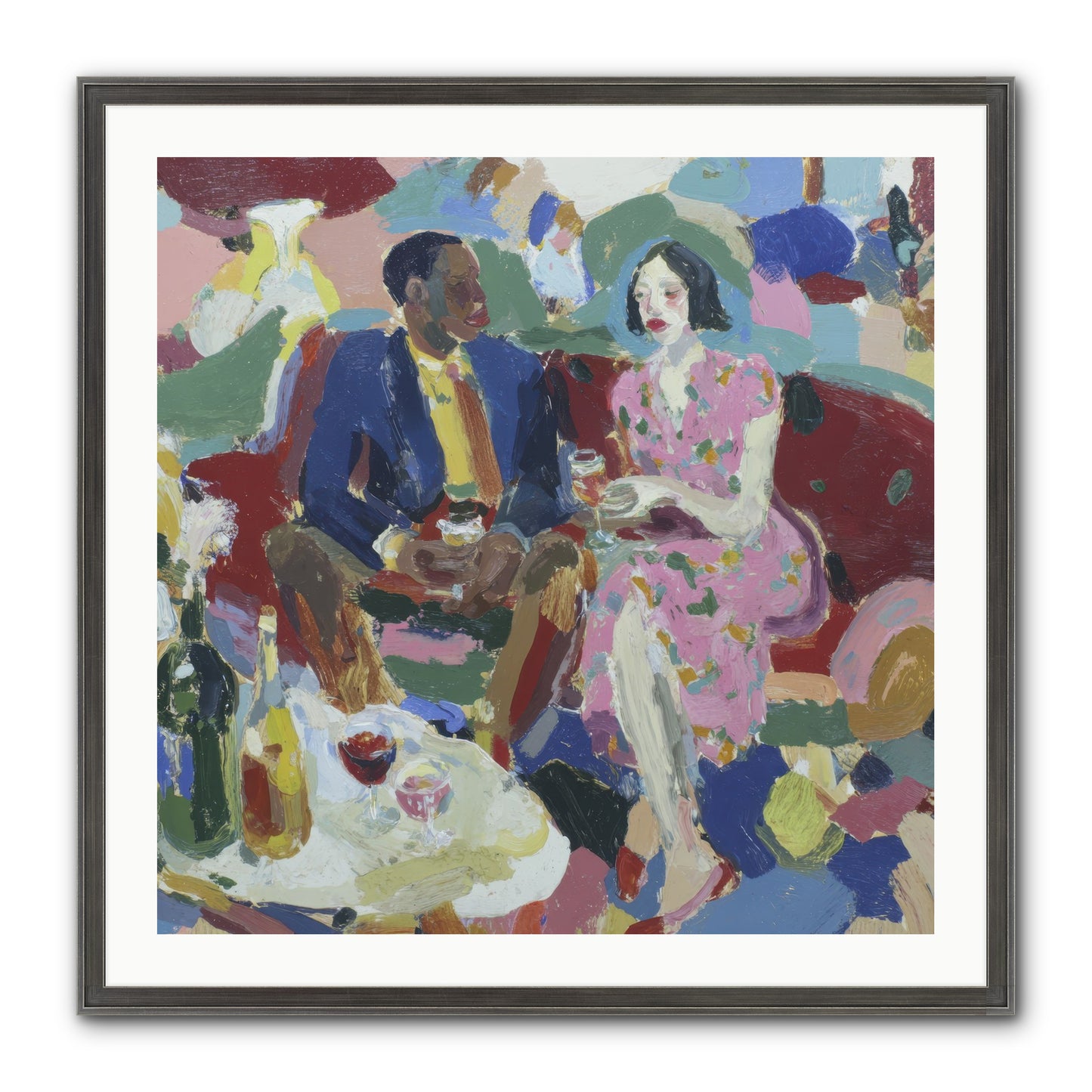 Silkweather Framed Print - Slimwoods Black/Silver 30x30