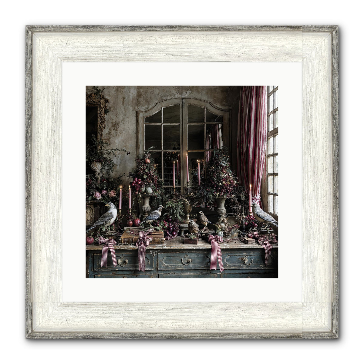 Silver Bells Society Framed Print - Driftwood White 16x16