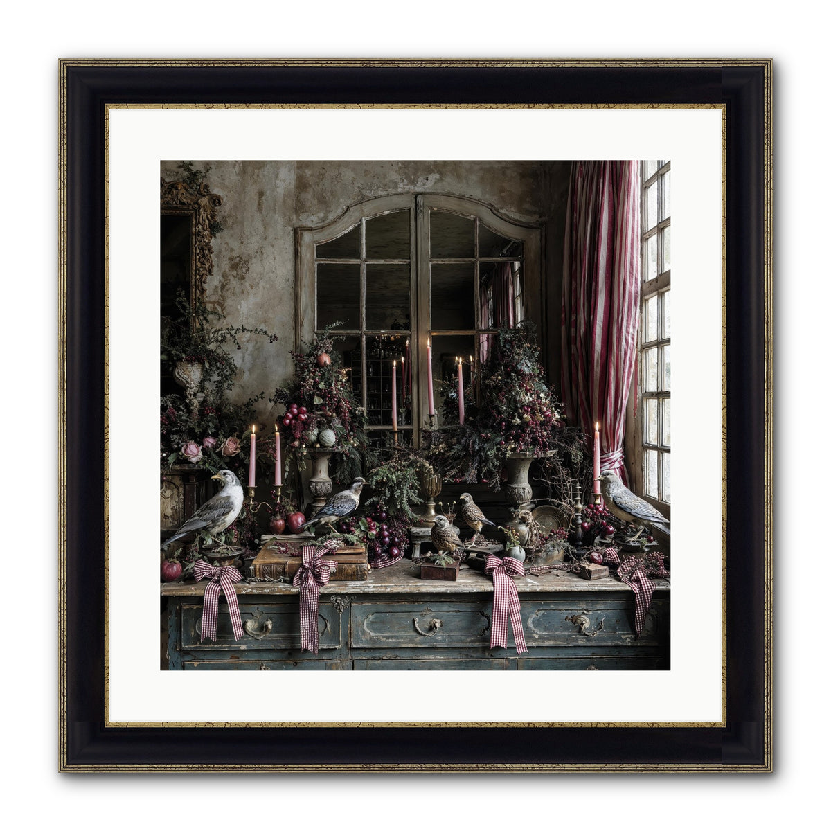 Silver Bells Society Framed Print - Black & Gold 20x20