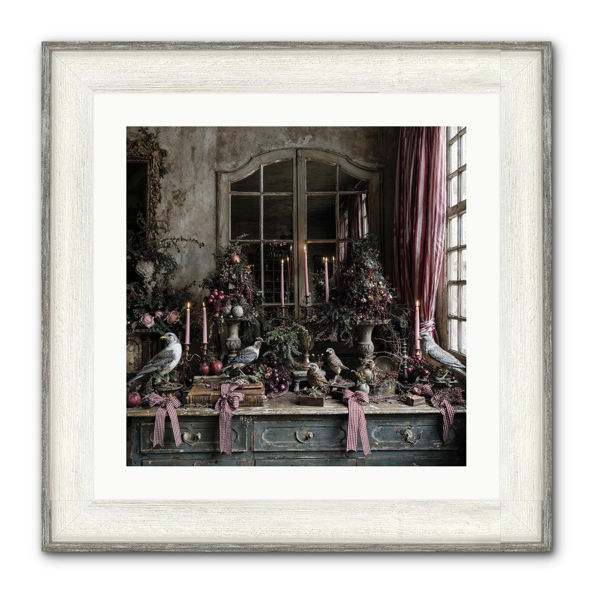 Silver Bells Society Framed Print - Driftwood White 20x20