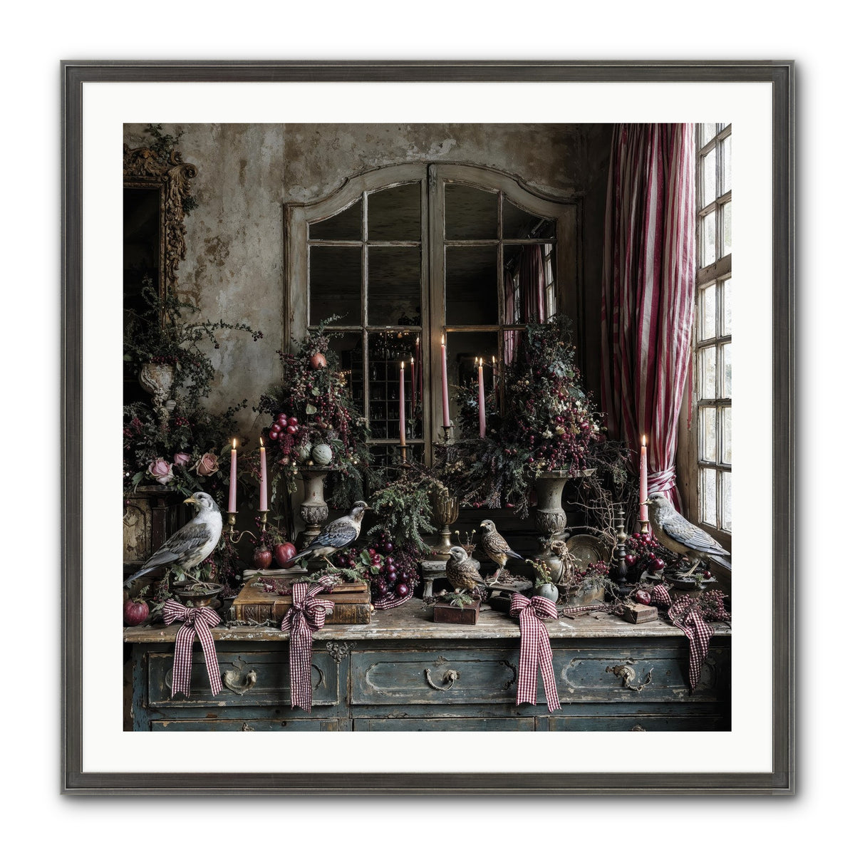 Silver Bells Society Framed Print - Slimwoods Black/Silver 30x30