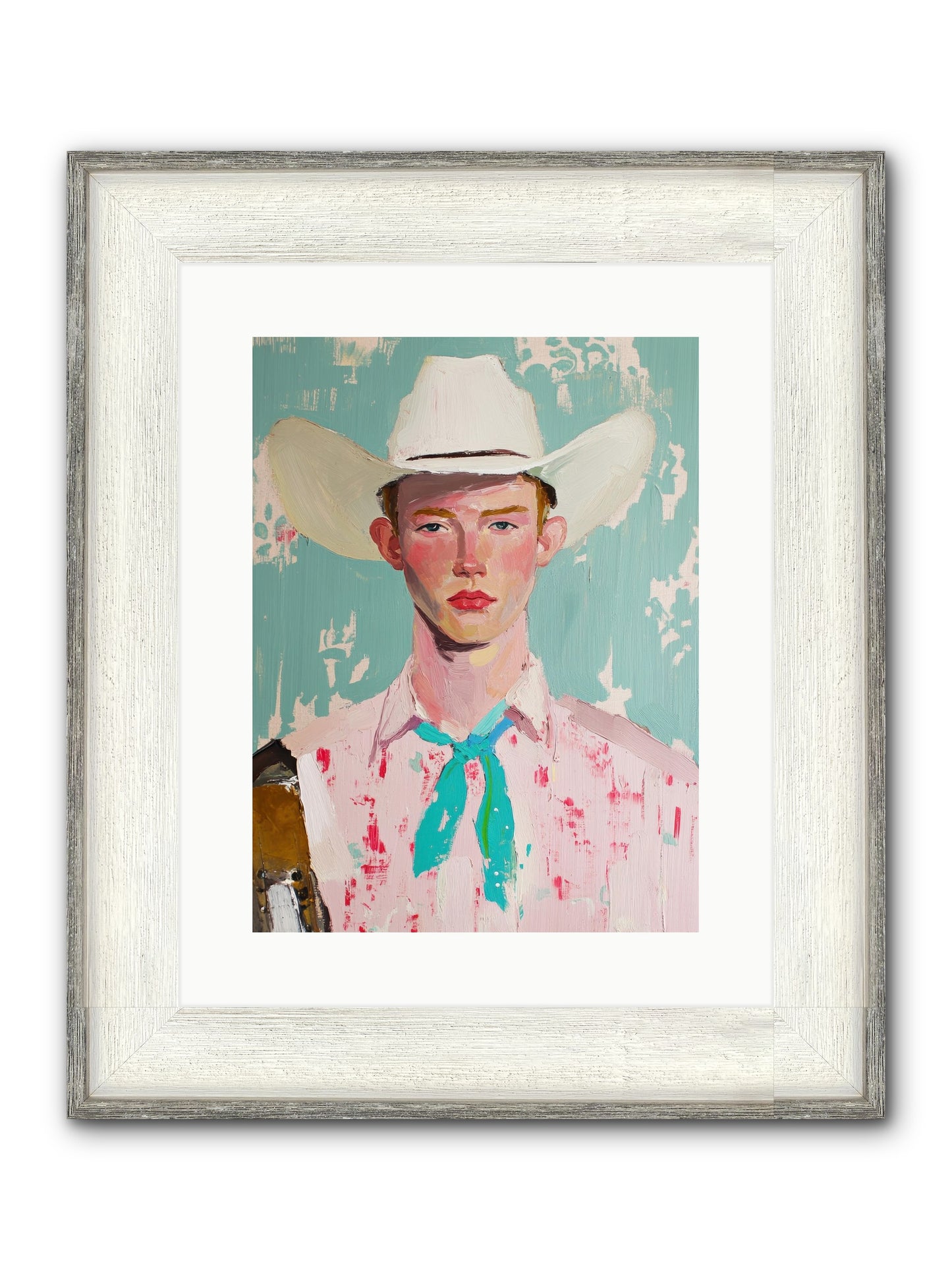 Silver Buckle Framed Print - Driftwood White 12x16