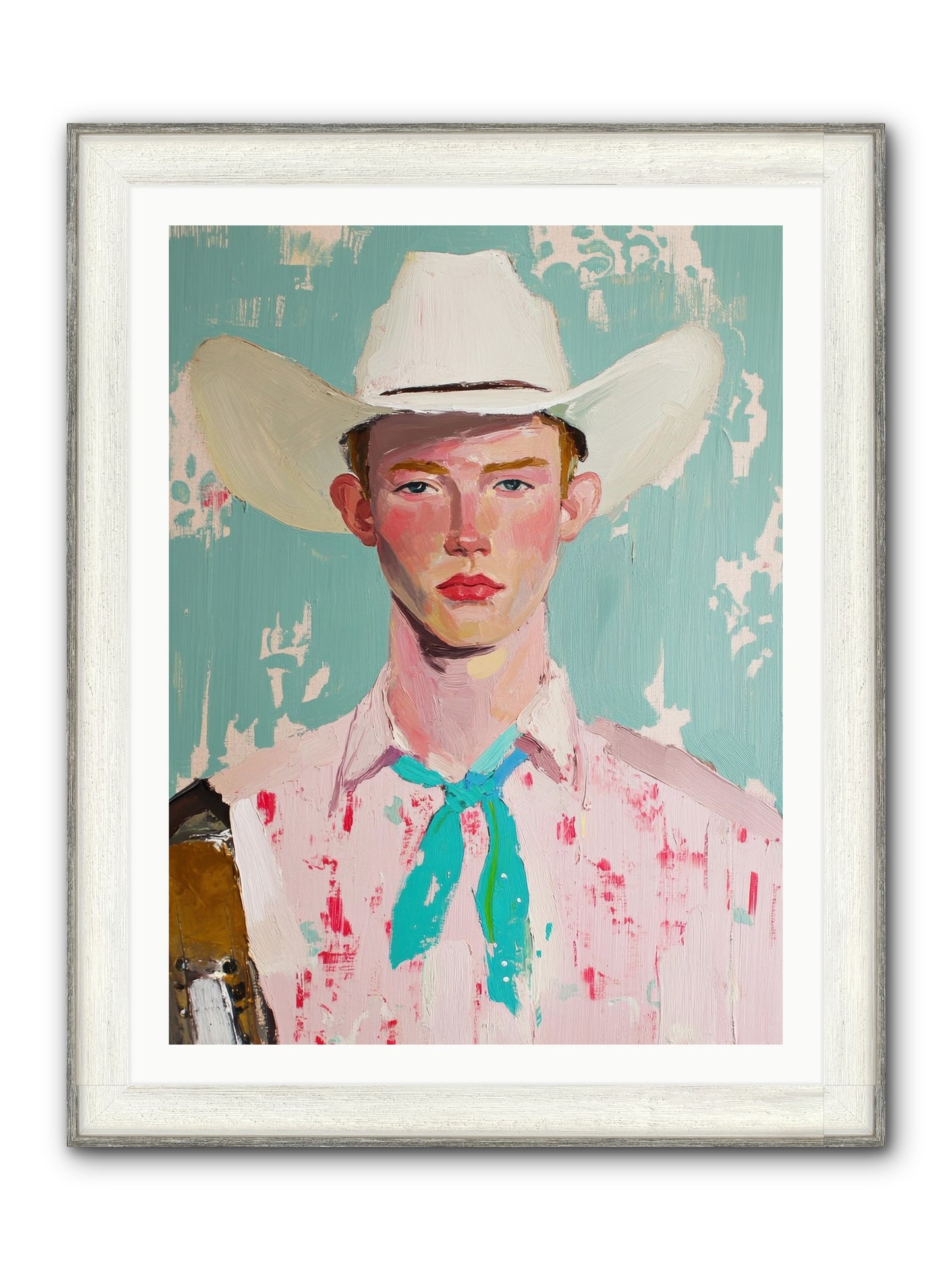 Silver Buckle Framed Print - Driftwood White 30x40