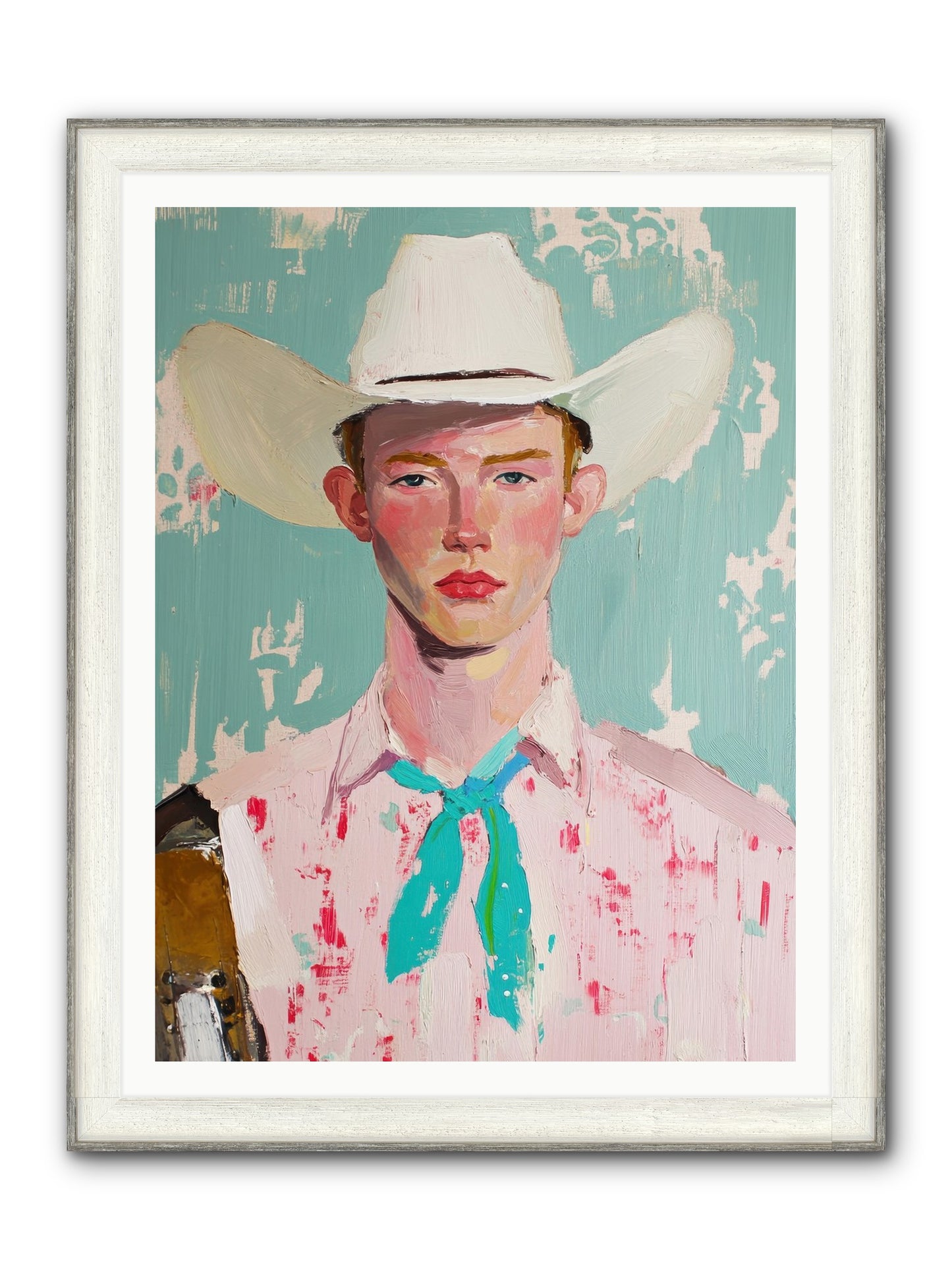 Silver Buckle Framed Print - Driftwood White 36x48