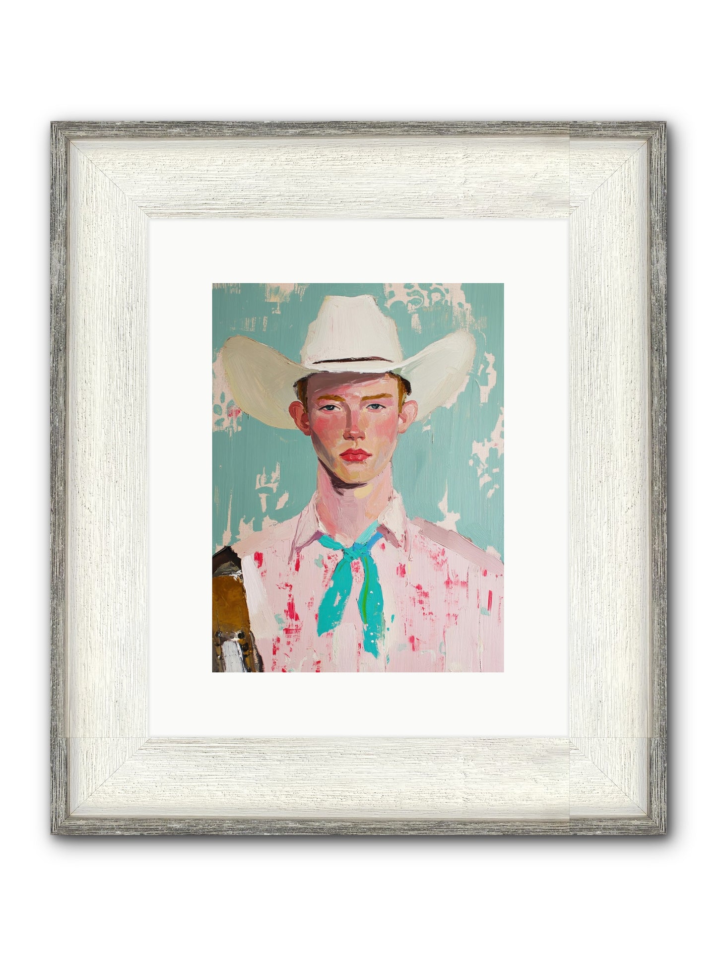 Silver Buckle Framed Print - Driftwood White 9x12