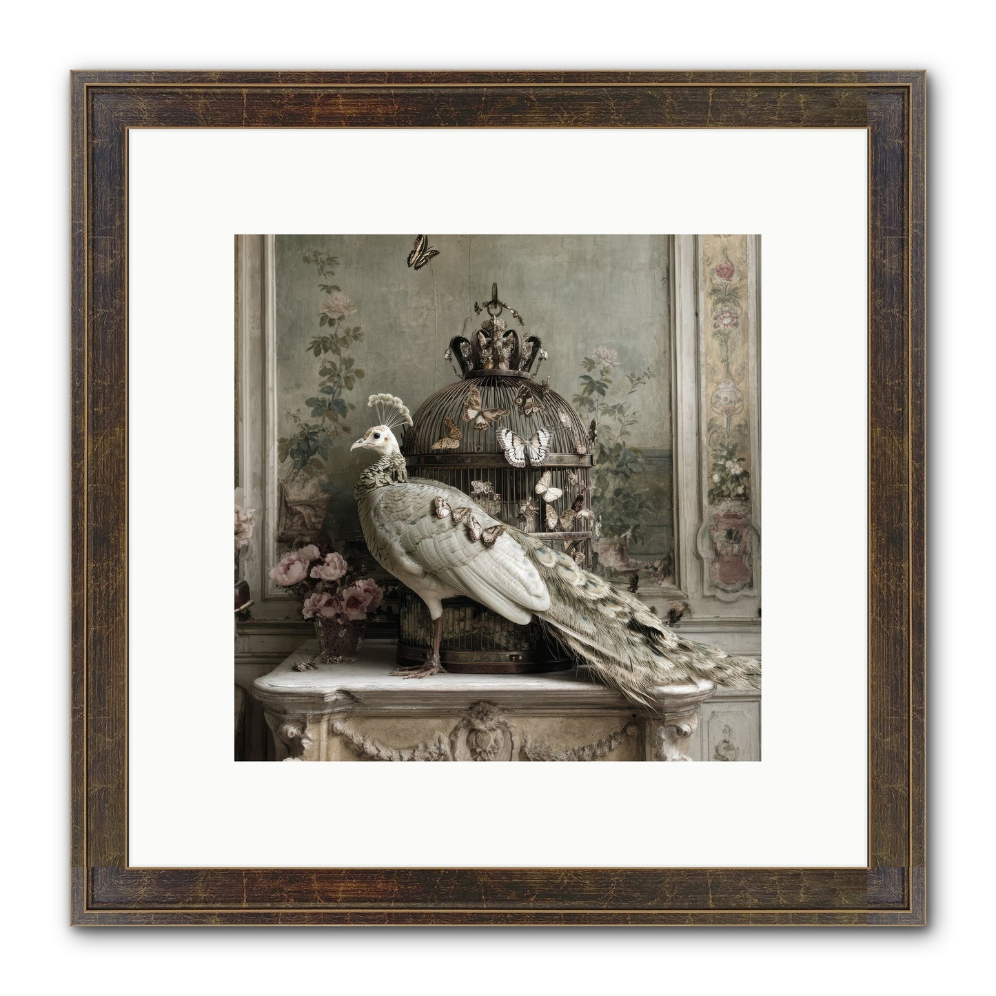 Silver Garden Framed Print - Slimwoods Black/Gold 10x10