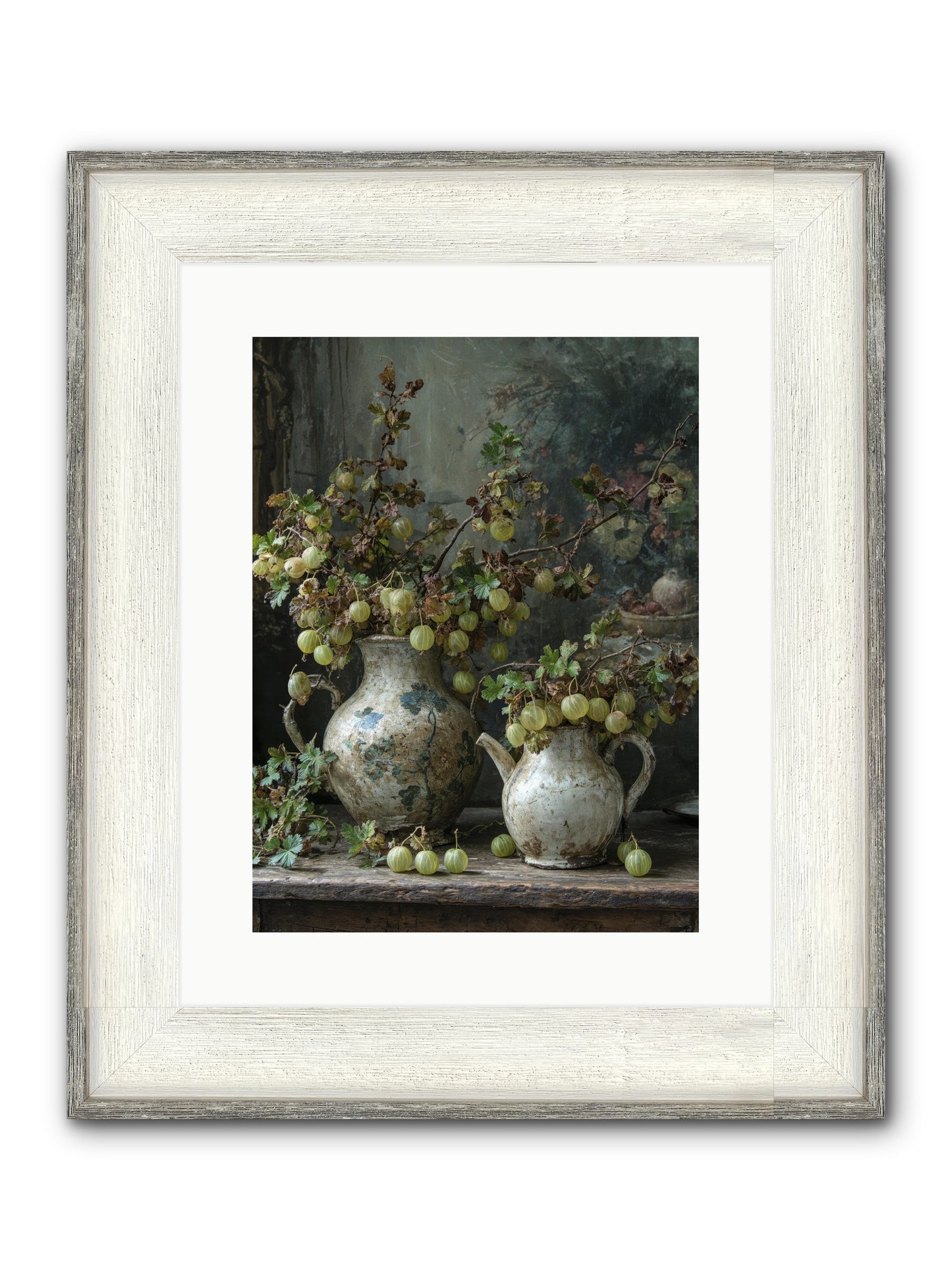Silver Lining Framed Print - Driftwood White 12x16