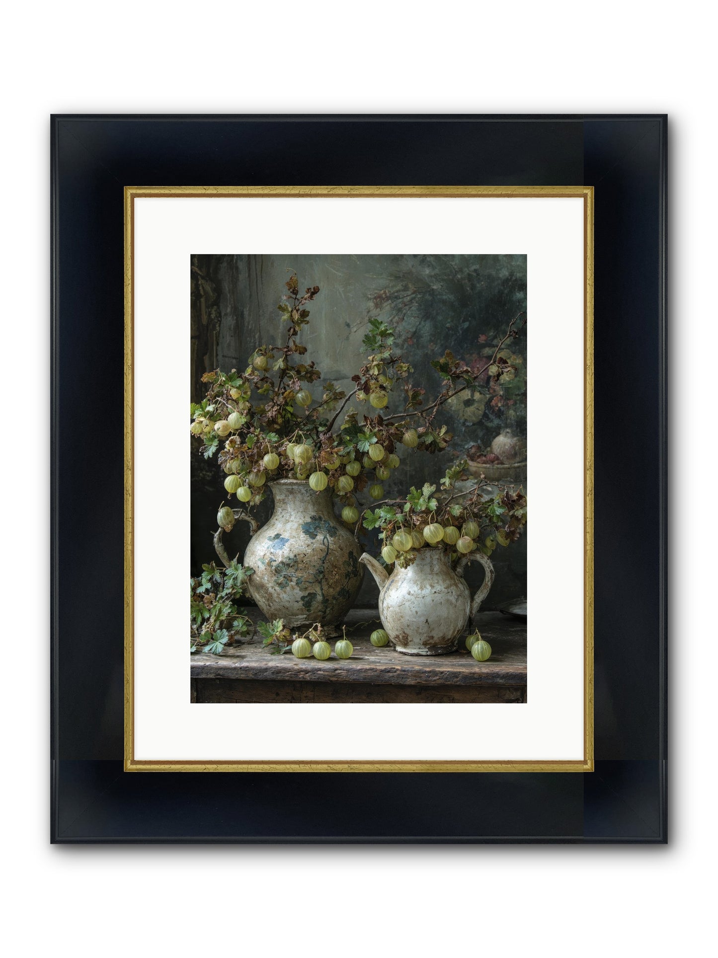 Silver Lining Framed Print - Wide Black w/Gold 12x16