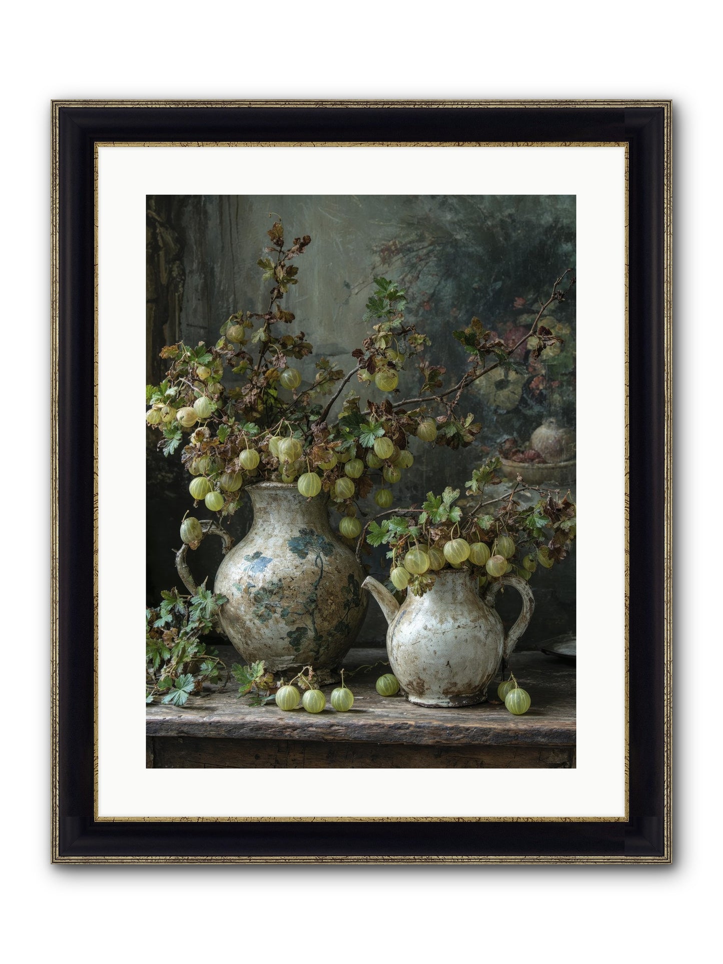 Silver Lining Framed Print - Black & Gold 18x24