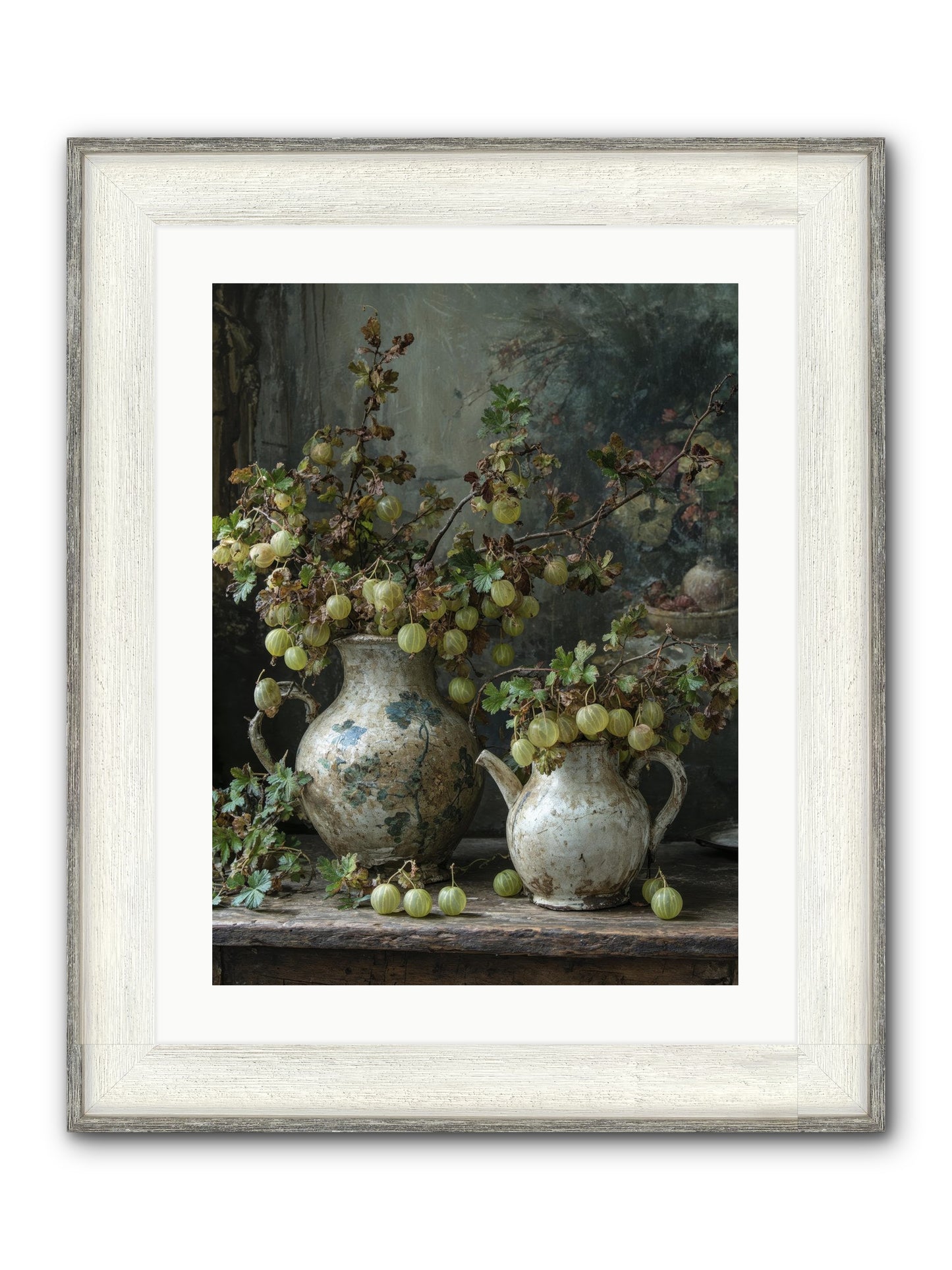 Silver Lining Framed Print - Driftwood White 18x24