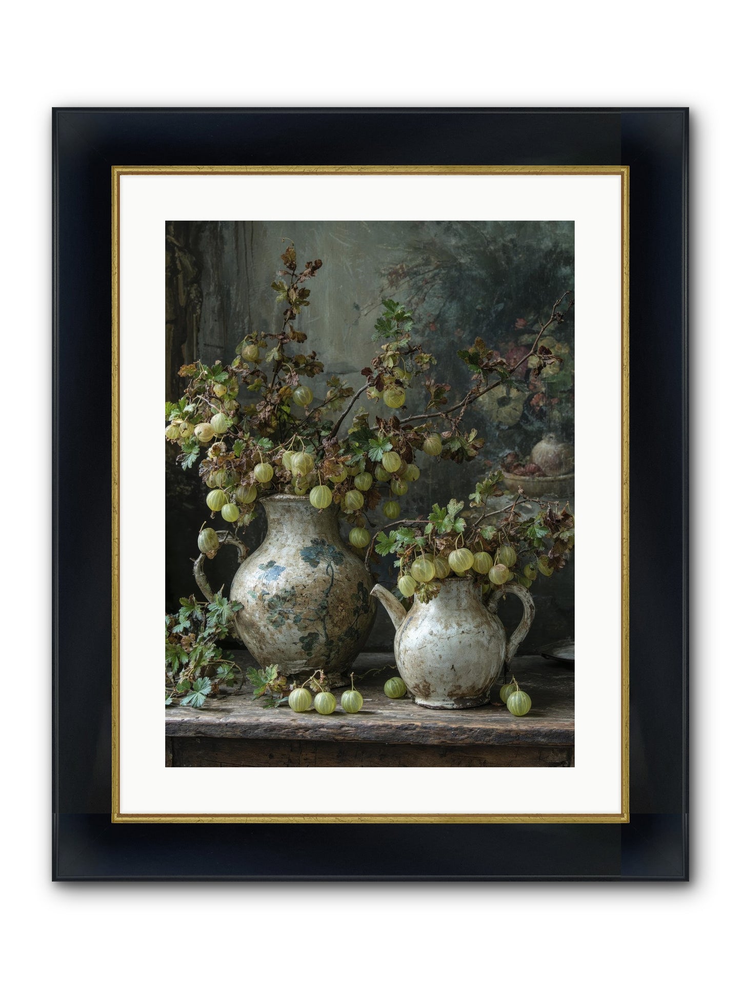 Silver Lining Framed Print - Wide Black w/Gold 18x24