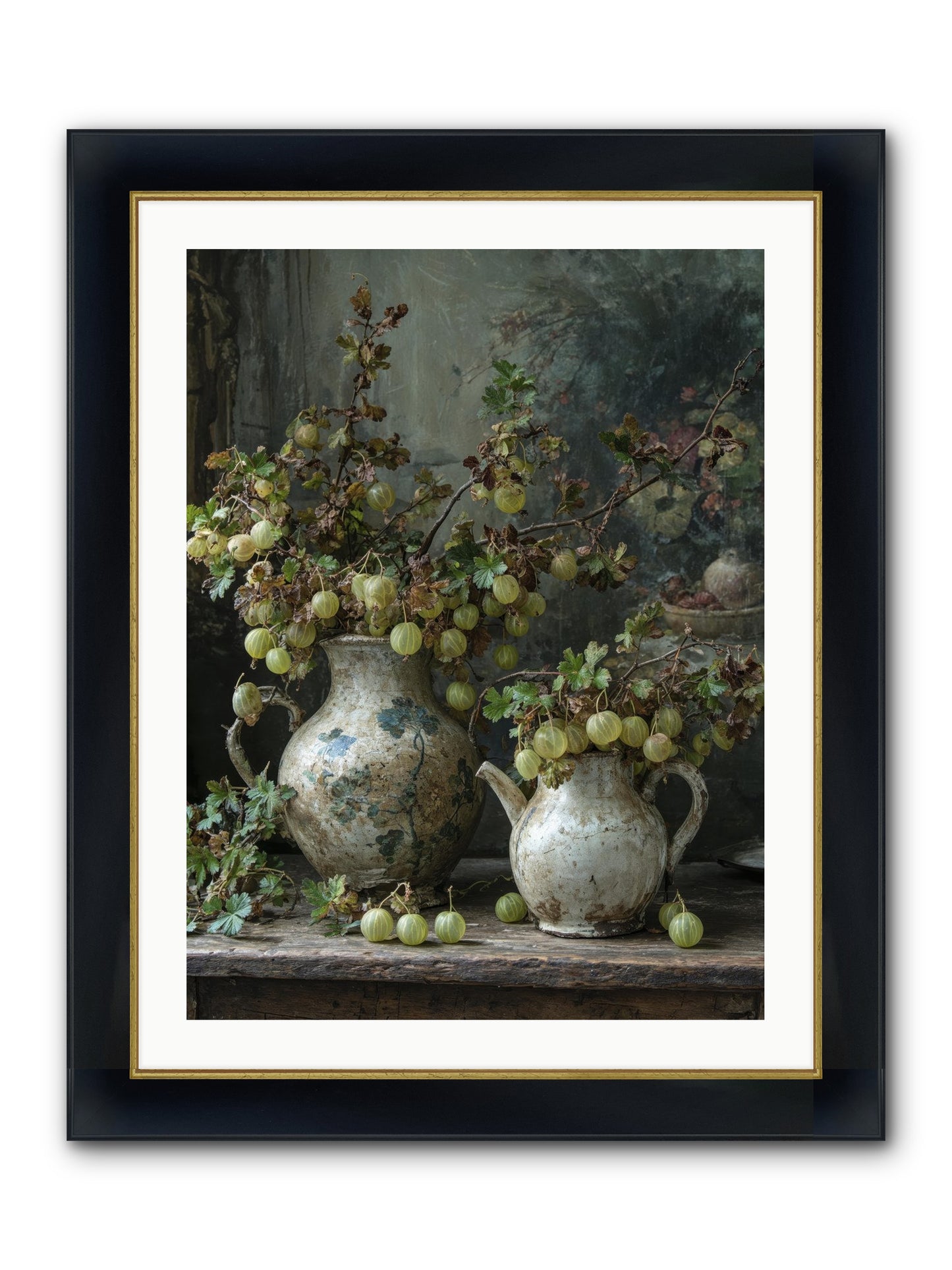 Silver Lining Framed Print - Wide Black w/Gold 24x32