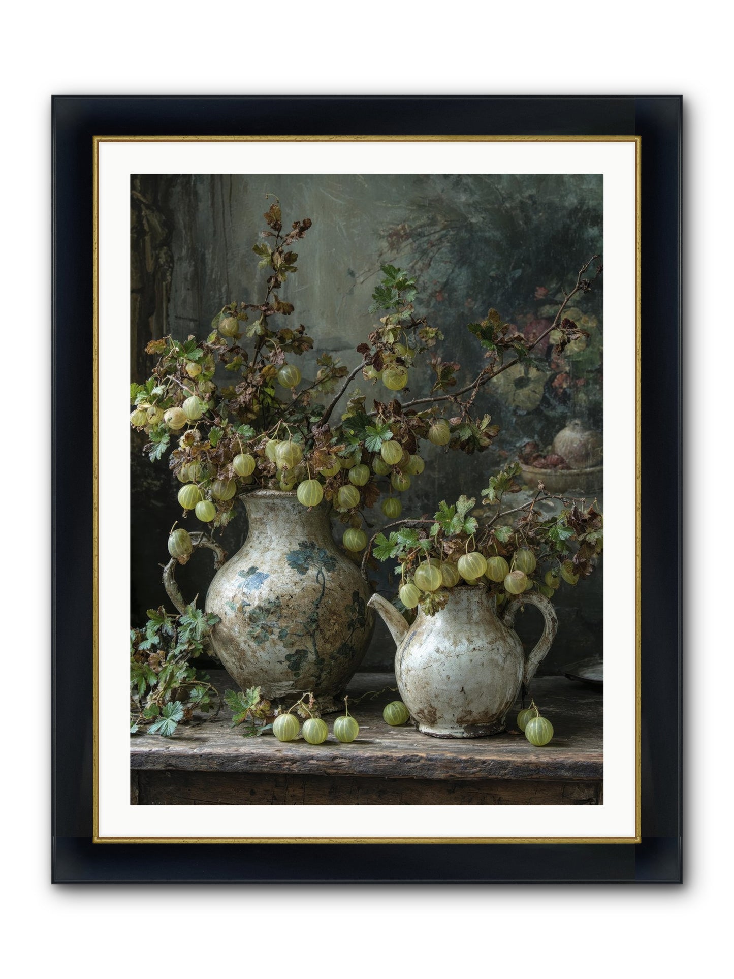 Silver Lining Framed Print - Wide Black w/Gold 30x40