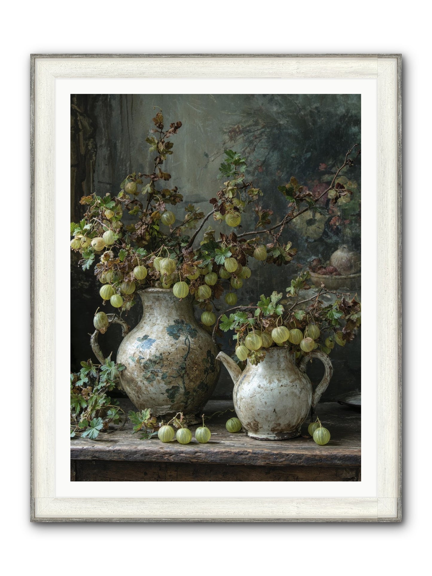 Silver Lining Framed Print - Driftwood White 36x48