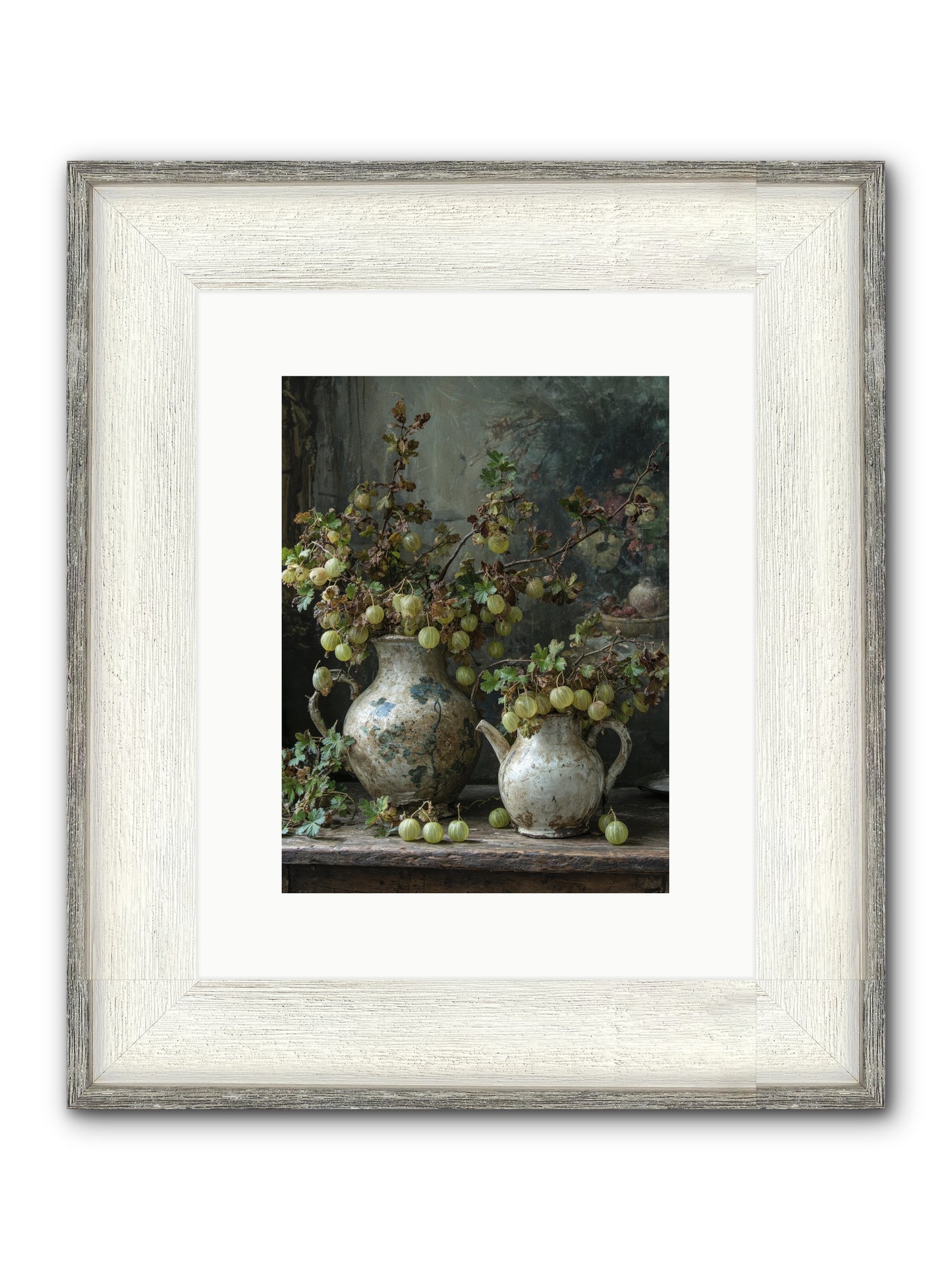 Silver Lining Framed Print - Driftwood White 9x12
